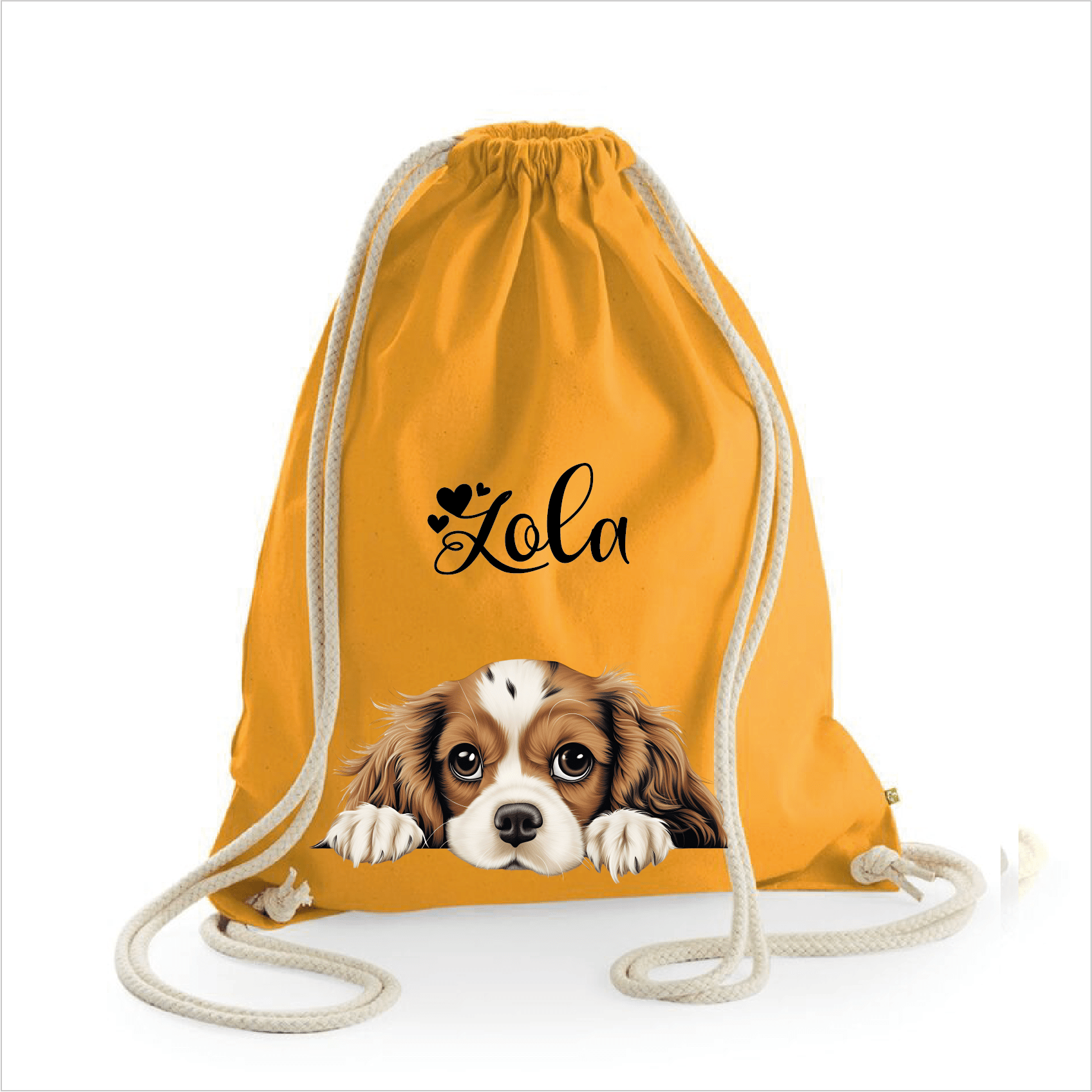 Sacca porta oggetti personalizzata cani Cavalier King - Be Brave Boutique