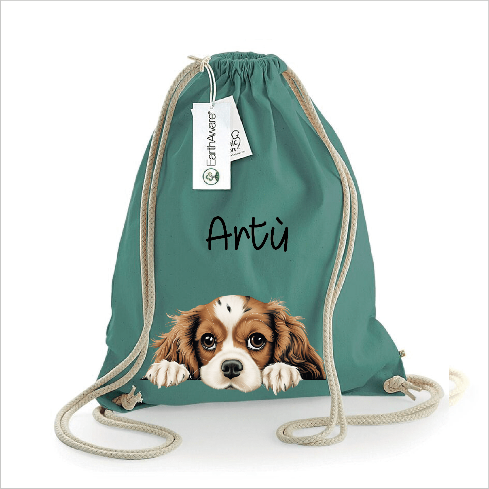 Sacca porta oggetti personalizzata cani Cavalier King - Be Brave Boutique