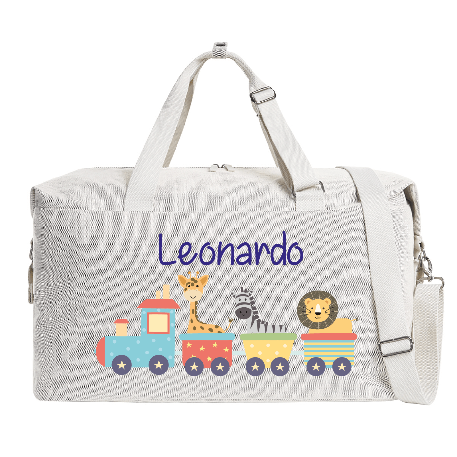 Borsone modello “Mommy” Beige Trenino dolci Animali - Be Brave Boutique