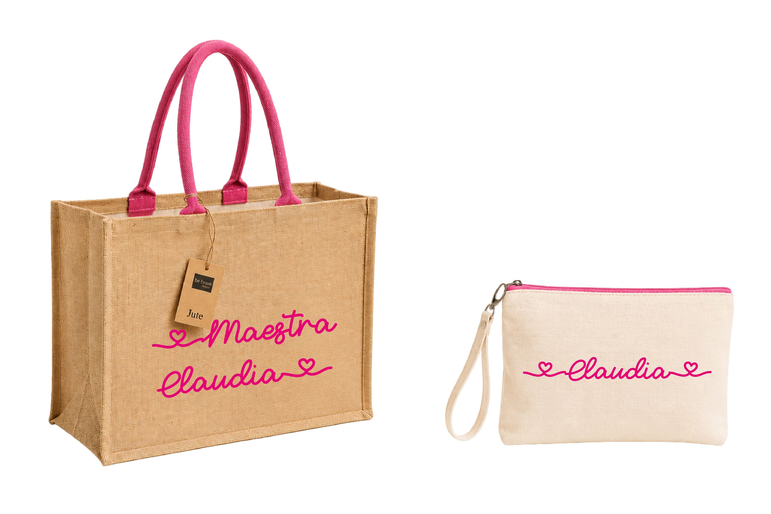 Shopper Maestra più pochette – Regalo Fine Anno Insegnante – Ricordo della Classe