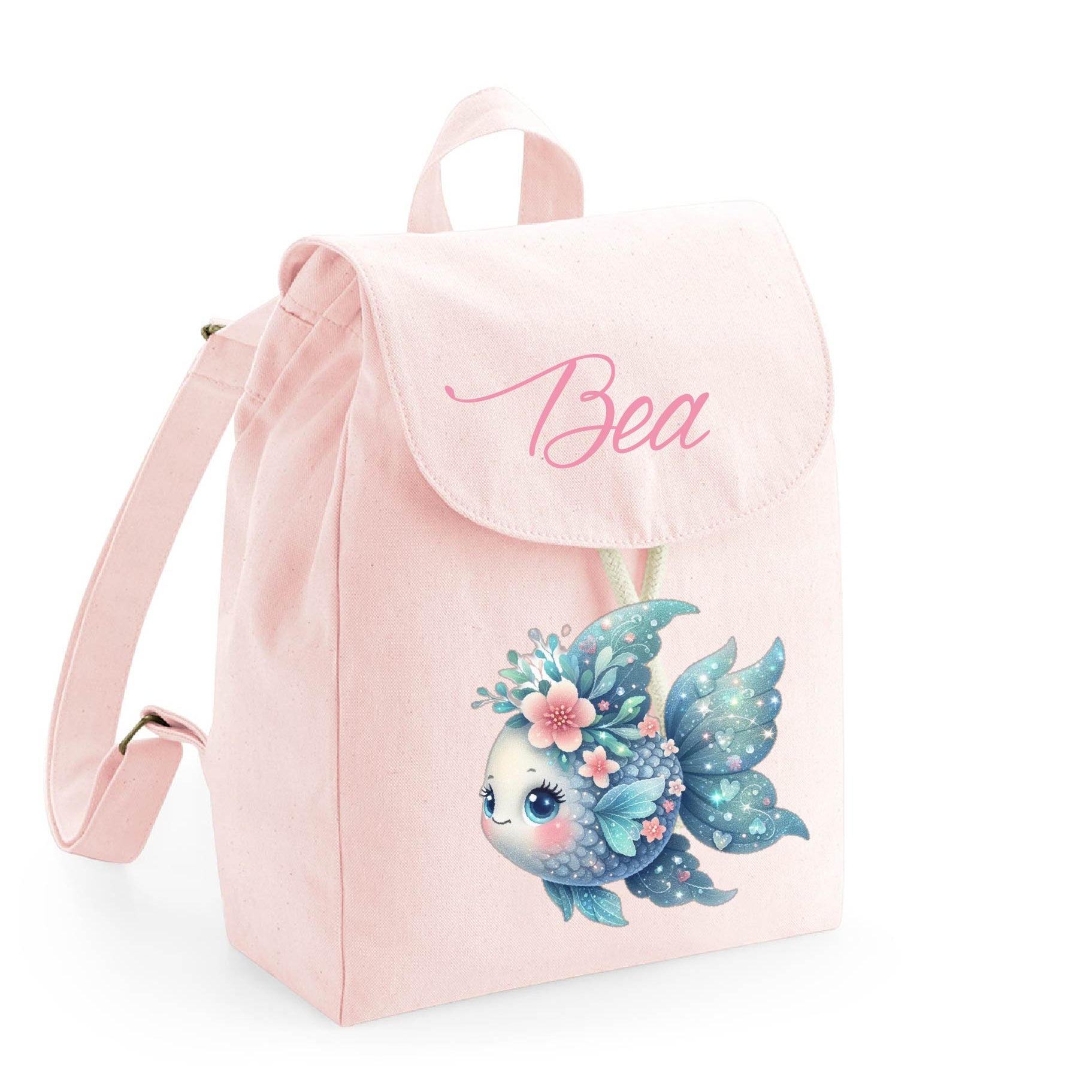 Mini Zaino in cotone Pesciolina Azzurra - Be Brave Boutique