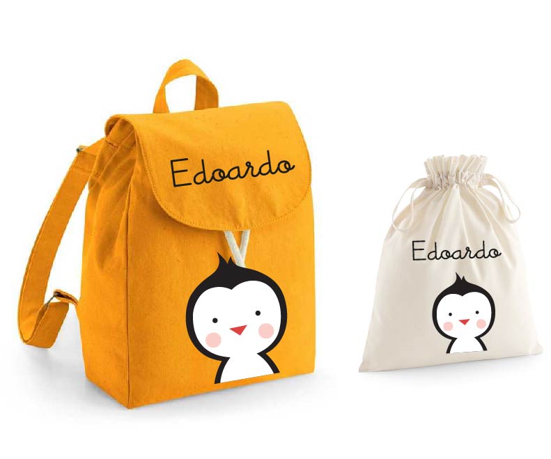 Mini Zaino Pinguino e sacchetto cambi - Be Brave Boutique