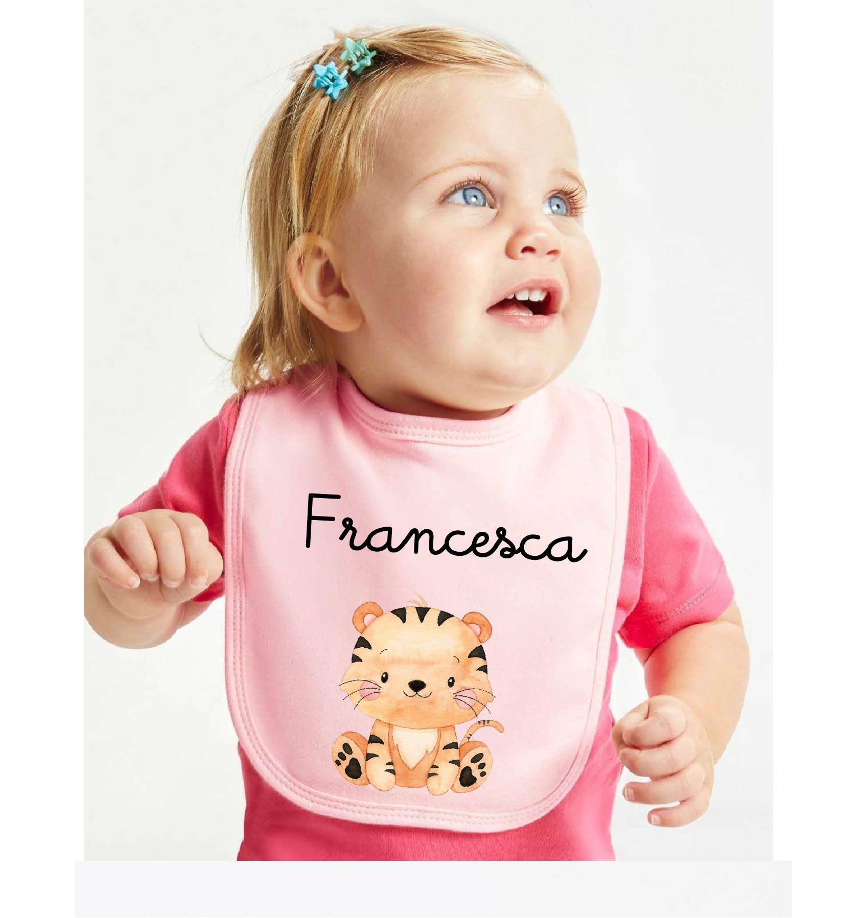 Bavaglino in Cotone organico Tigrotto  personalizzabile - Be Brave Boutique