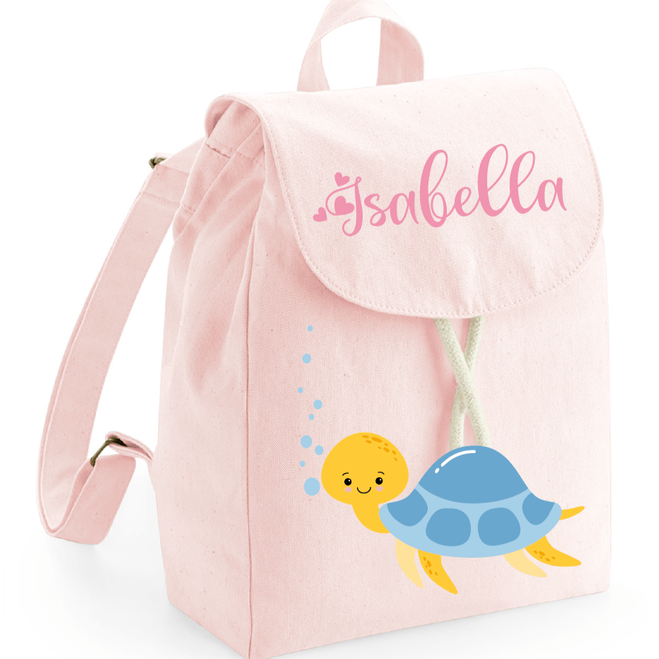 Mini Zaino in cotone tartaruga Personalizzabile - Be Brave Boutique