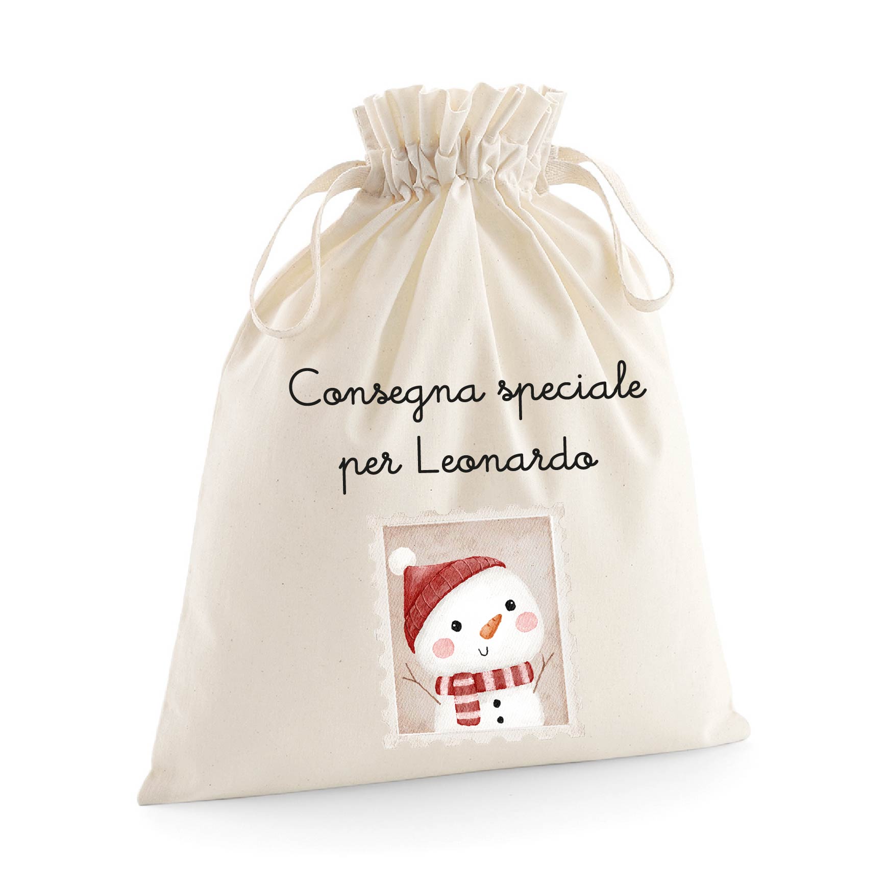 Sacchetto porta regali Natale personalizzato - Be Brave Boutique