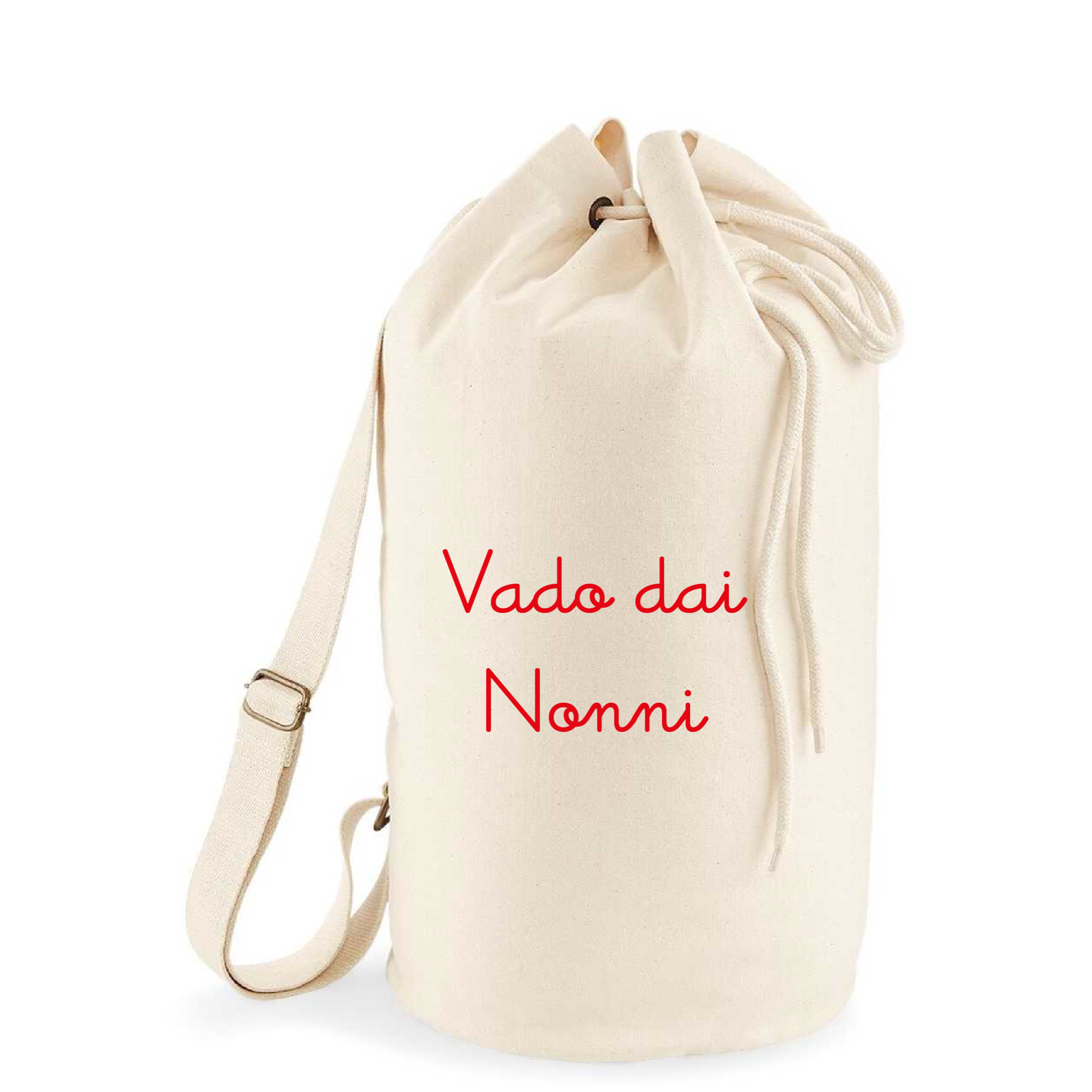 Sacca zaino monospalla in Cotone Canvas organico personalizzabile - Be Brave Boutique
