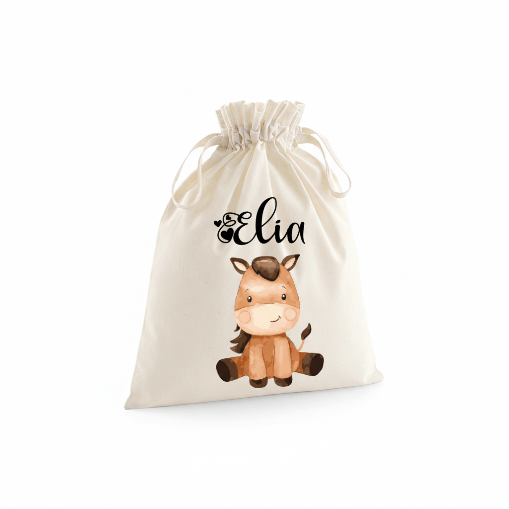 Sacchetti primi cambi personalizzabili Baby Horse - Be Brave Boutique