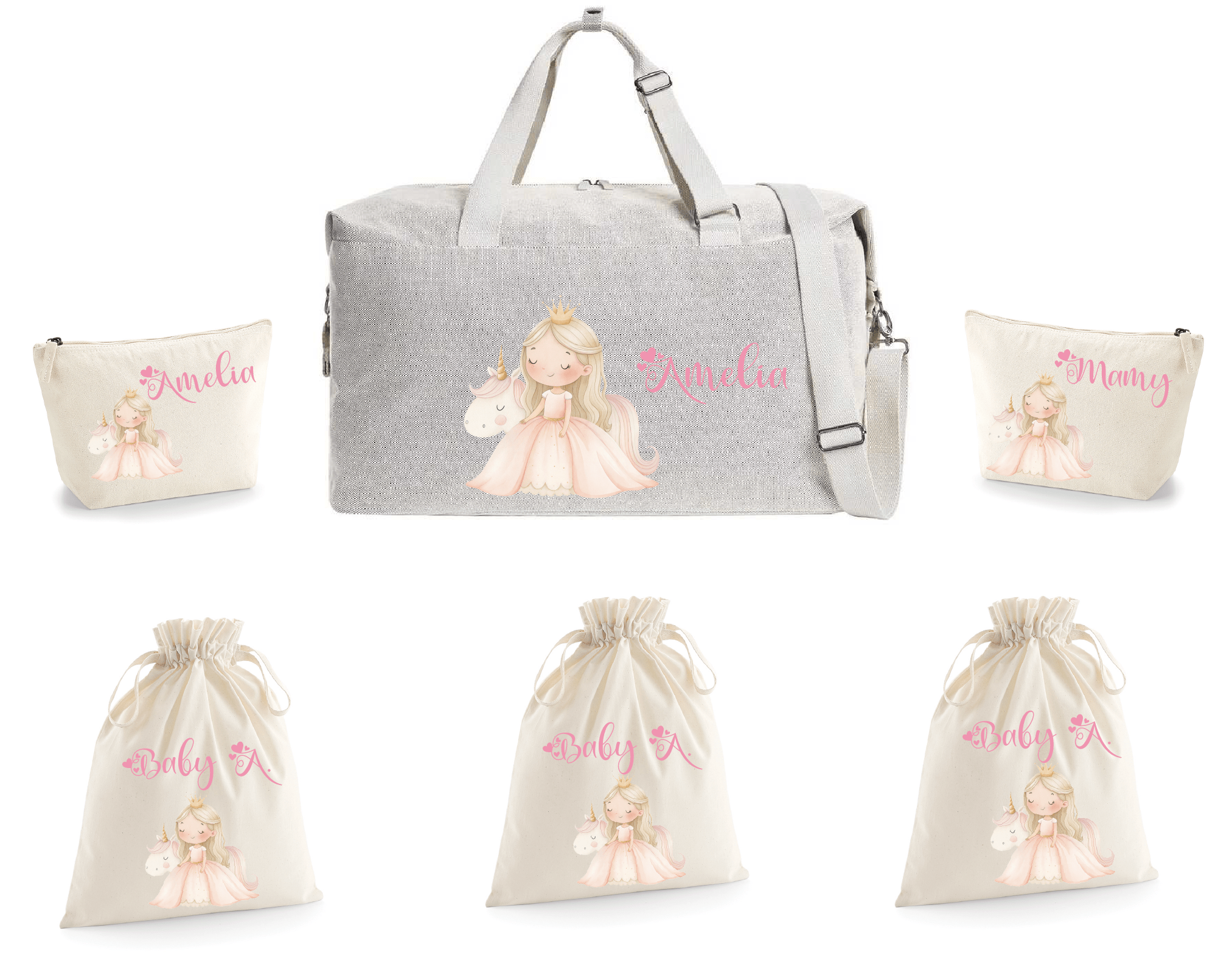 Borsone Parto Neonato – Set Completo Personalizzato Principessa