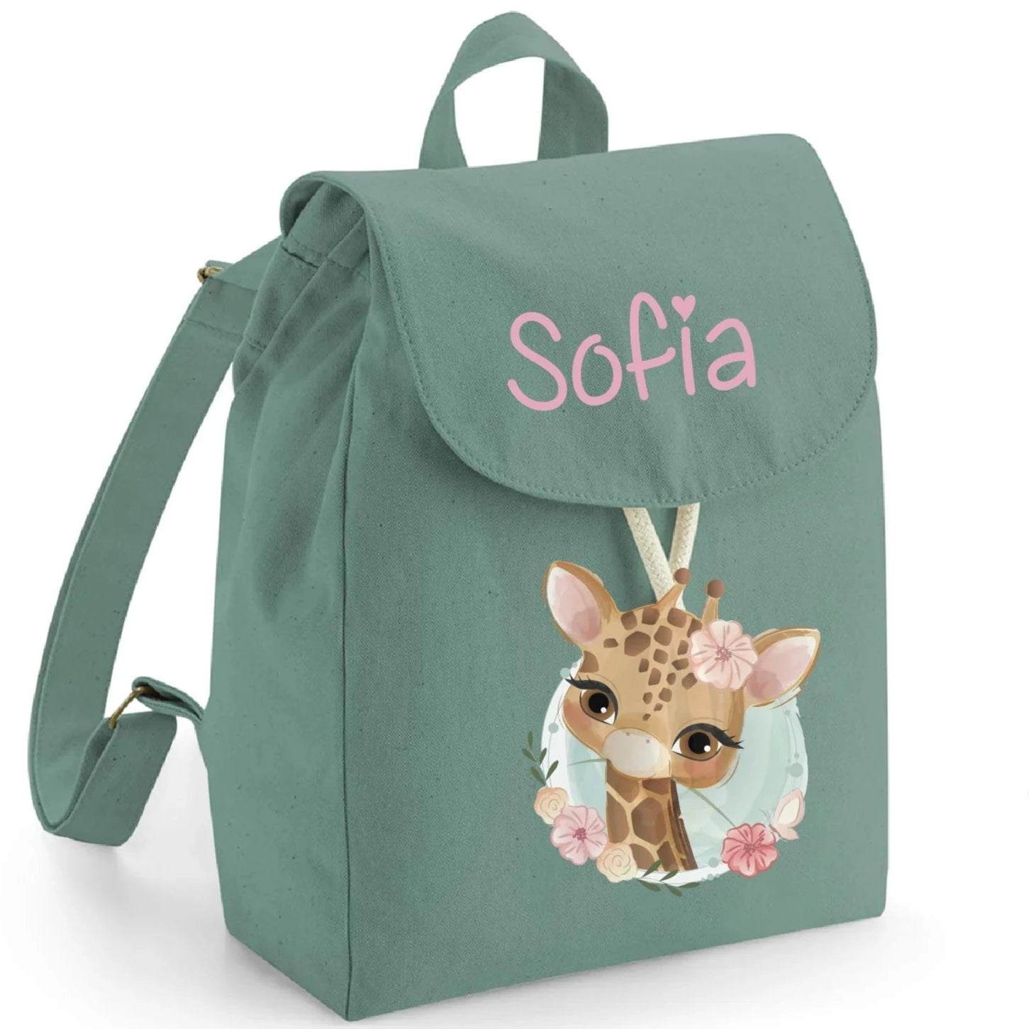 Mini Zaino  per bambini  in cotone Giraffa - Be Brave Boutique