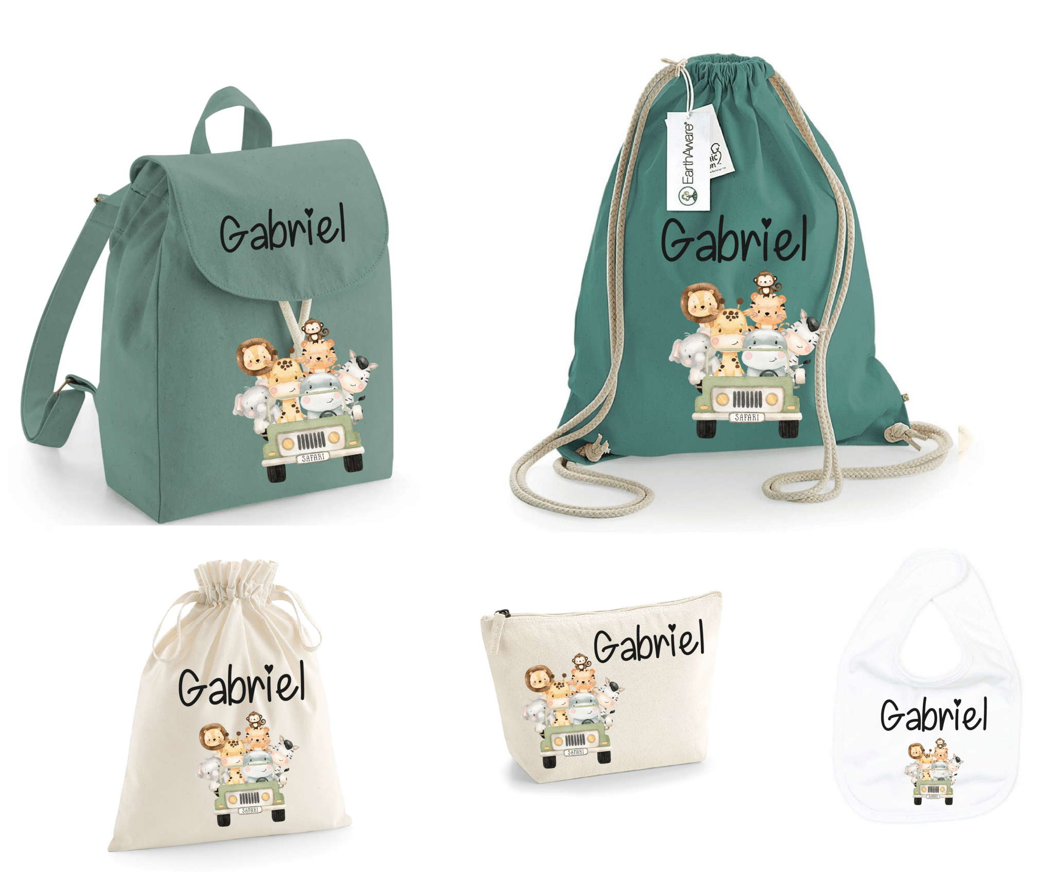 SUPER Set asilo Safari Verde - Be Brave Boutique
