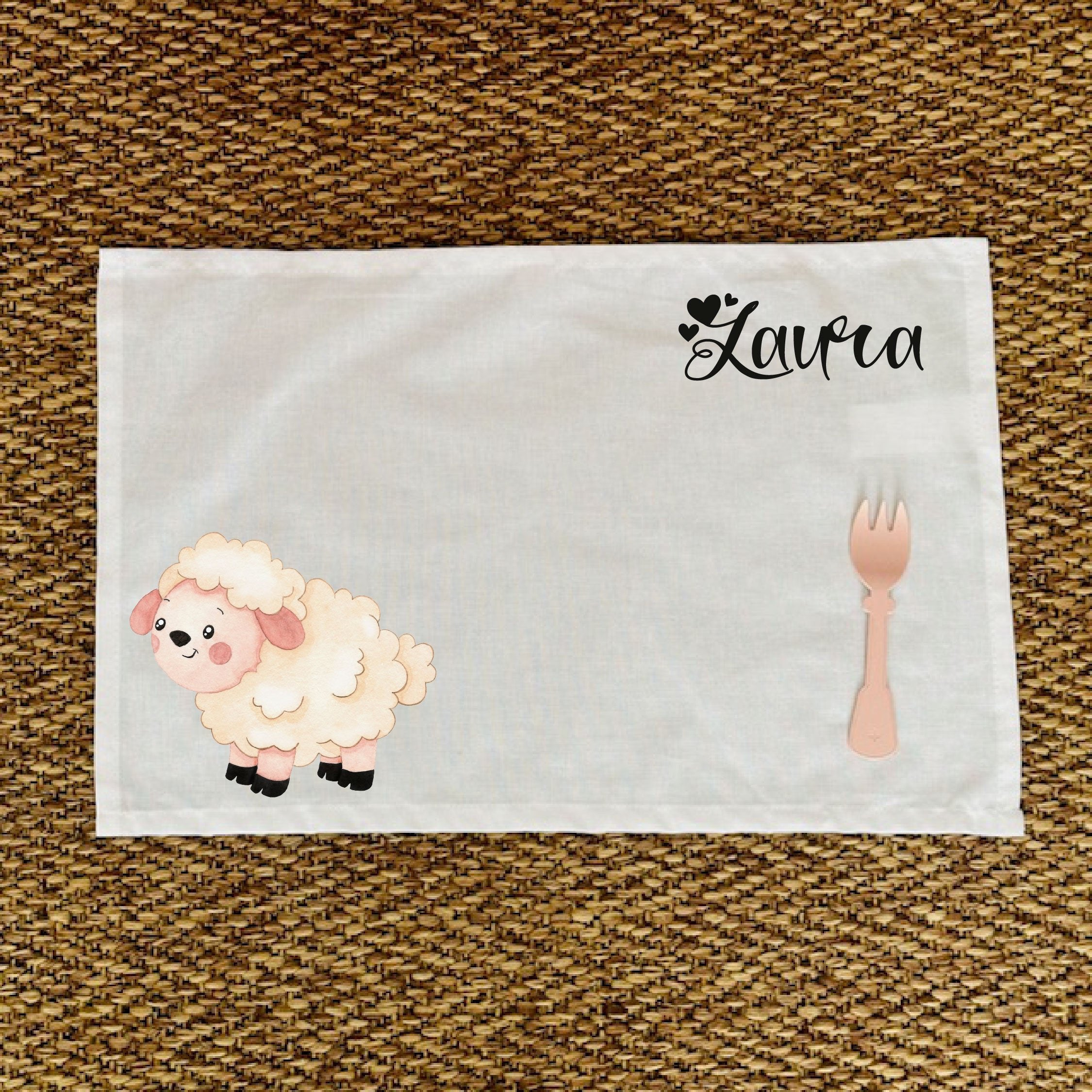 Tovaglietta pranzo Pecorella Personalizzabile con nome - Be Brave Boutique