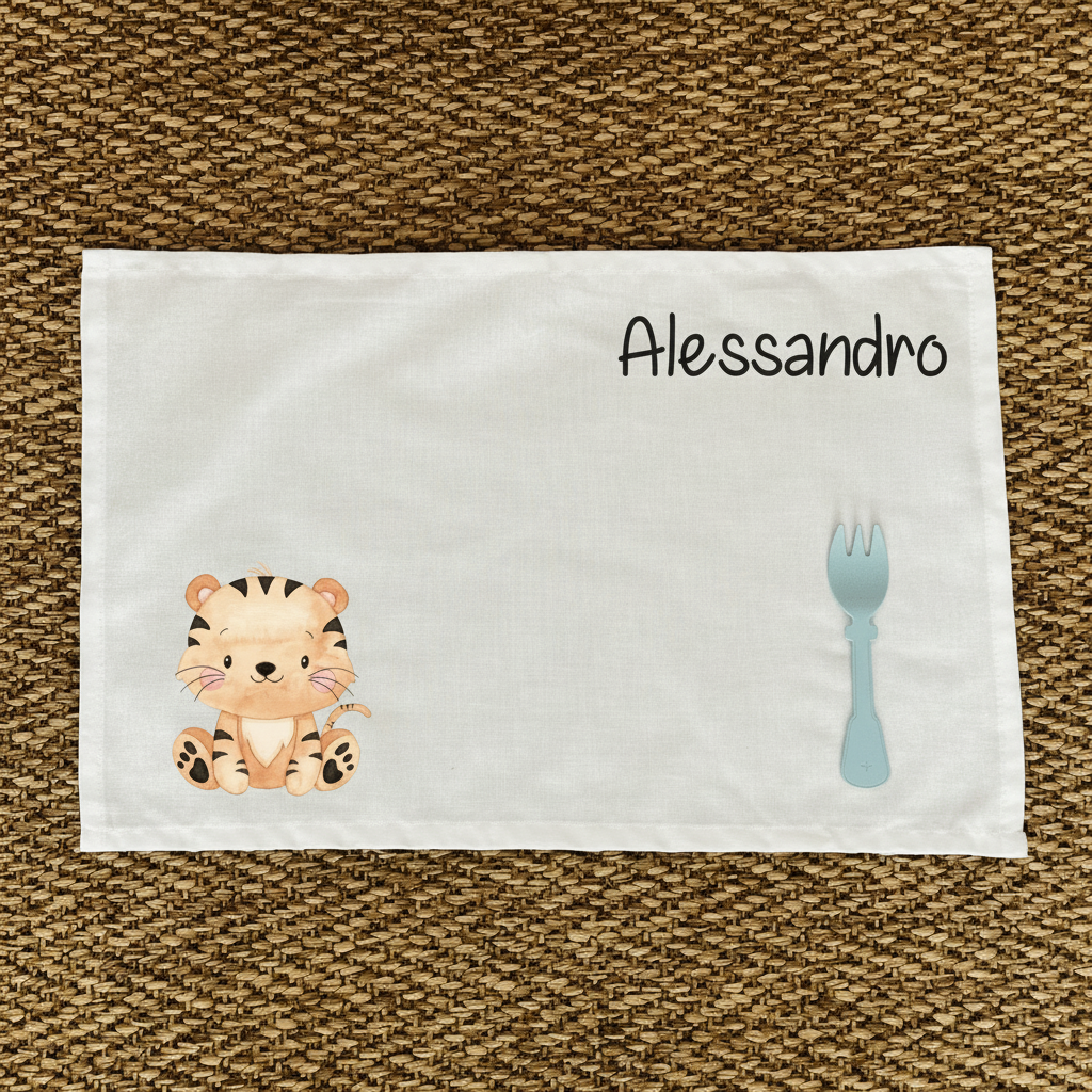 Tovaglietta pranzo Tigrotto Personalizzabile con nome - Be Brave Boutique