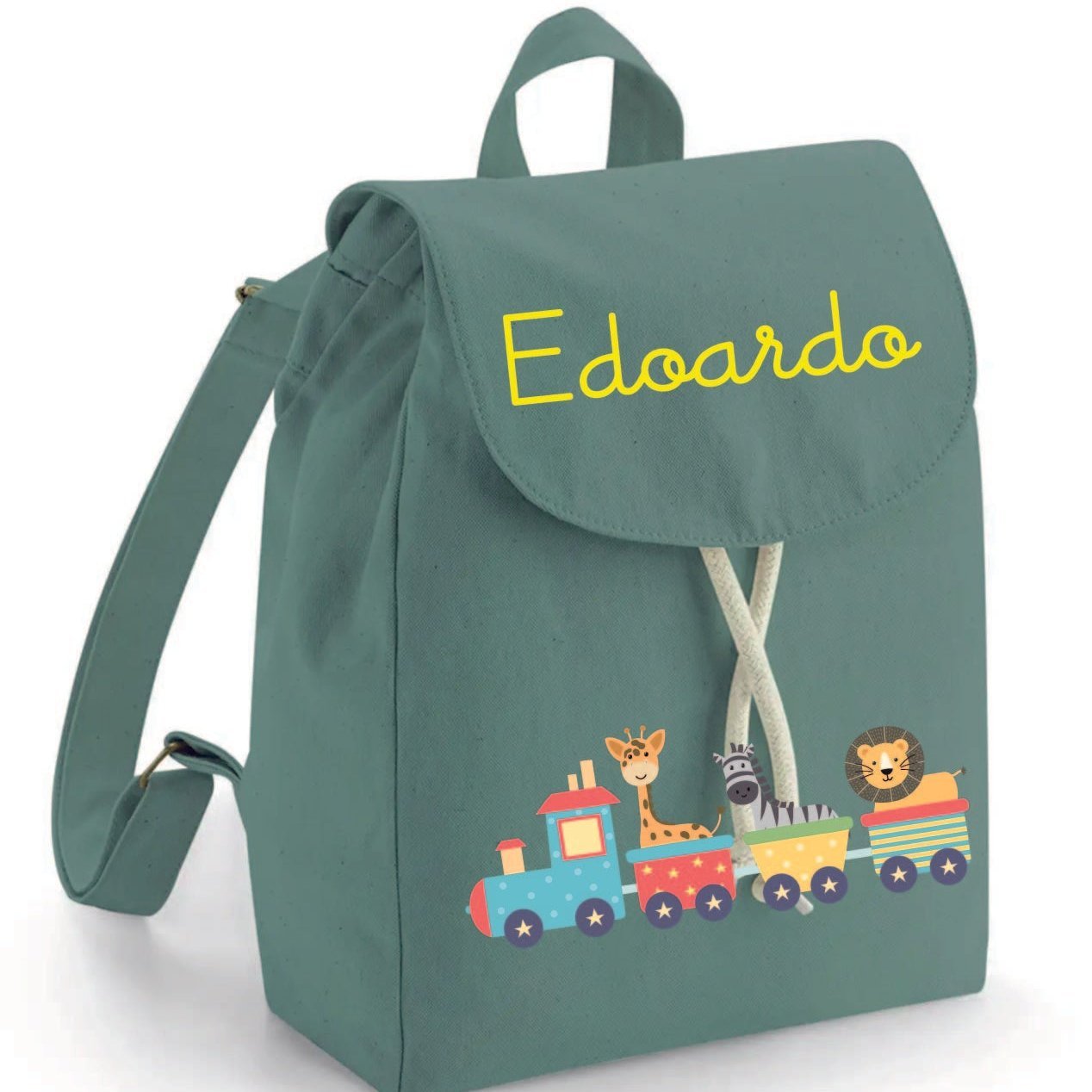 Mini Zaino in cotone Trenino - Be Brave Boutique