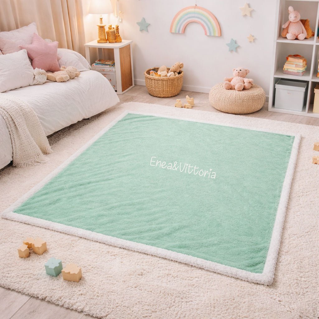 Coperta 130x170  in sherpa personalizzabile con nome