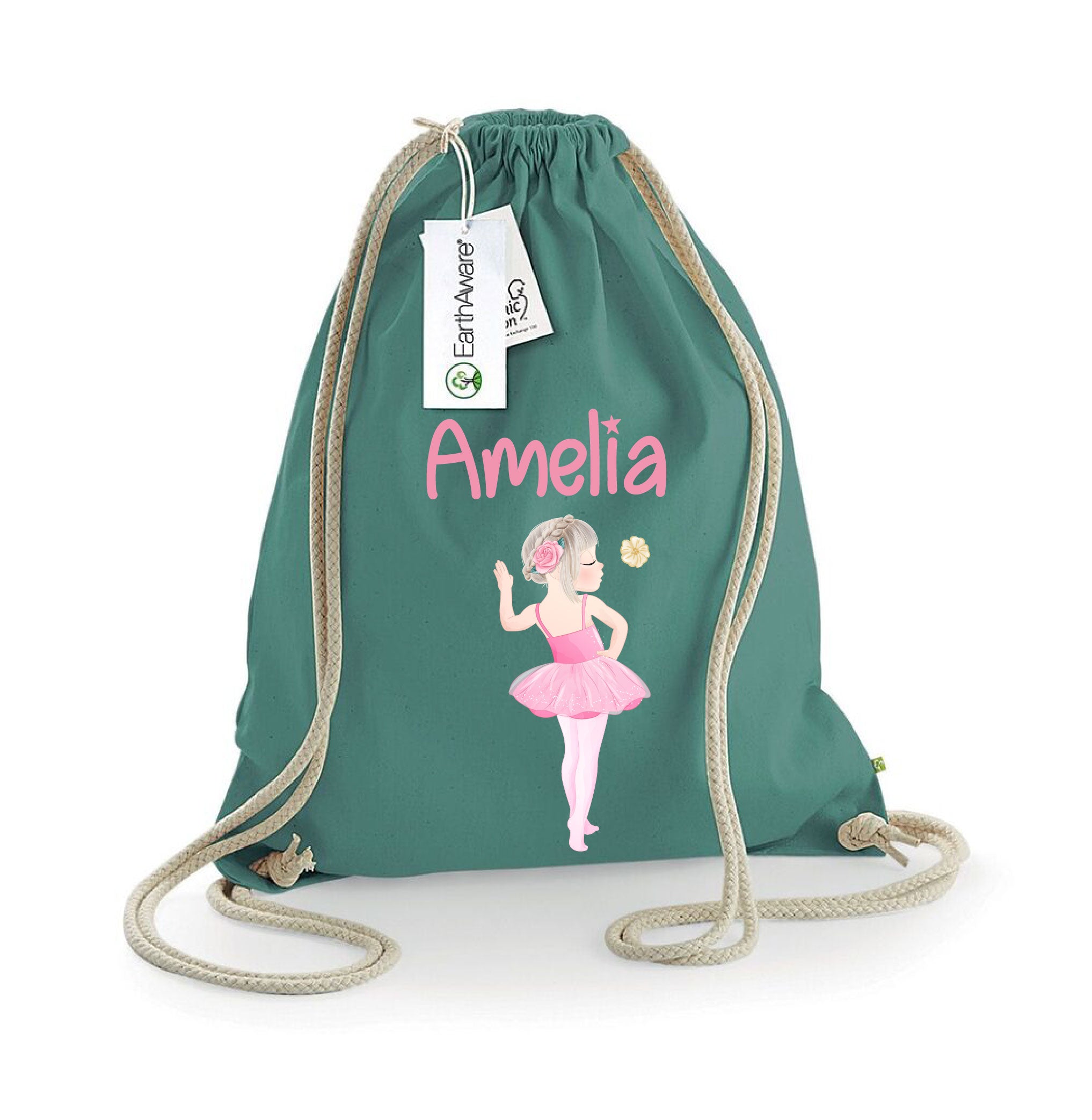 Zaino a sacca in cotone pesante Ballerina Danza - Be Brave Boutique