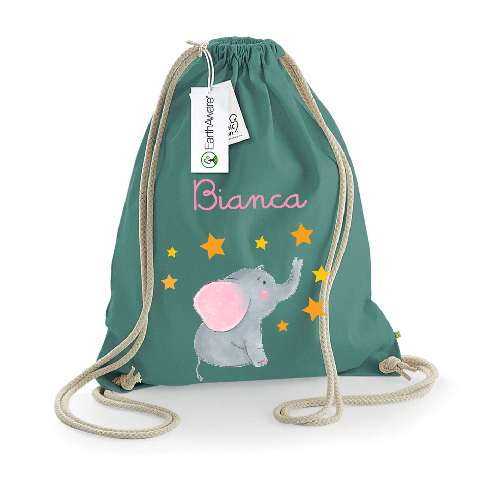 Sacca Zaino cotone baby Elefantino - Be Brave Boutique