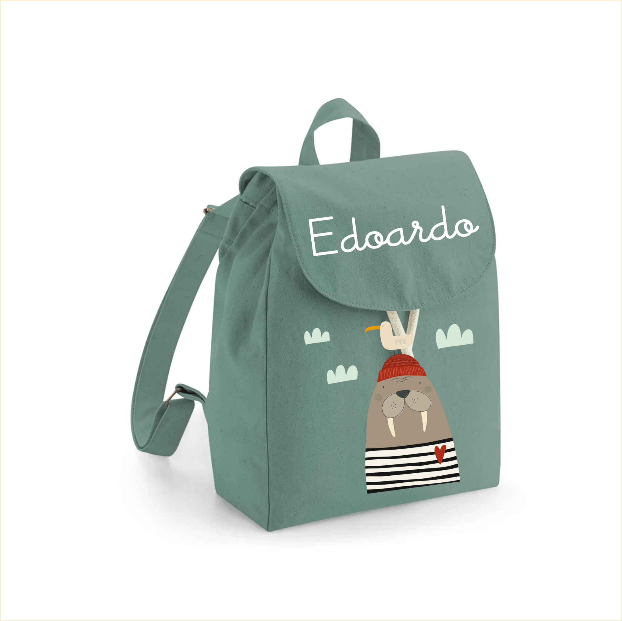 Mini Zaino in cotone Tricheco - Be Brave Boutique