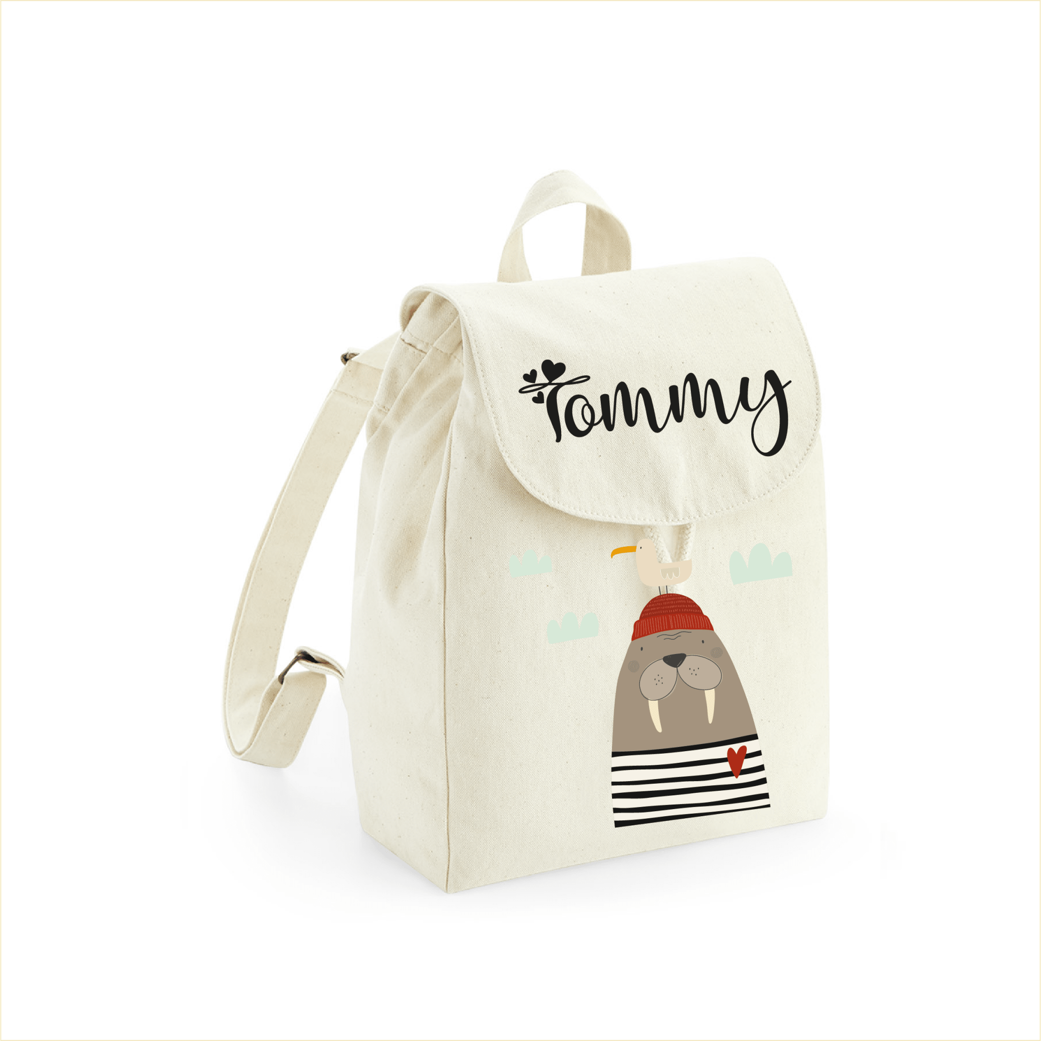 Mini Zaino in cotone Tricheco - Be Brave Boutique