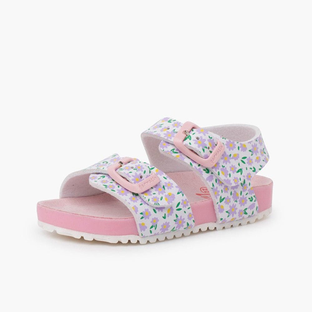 Sandali Garvalin Fiorellini rosa - Be Brave Boutique
