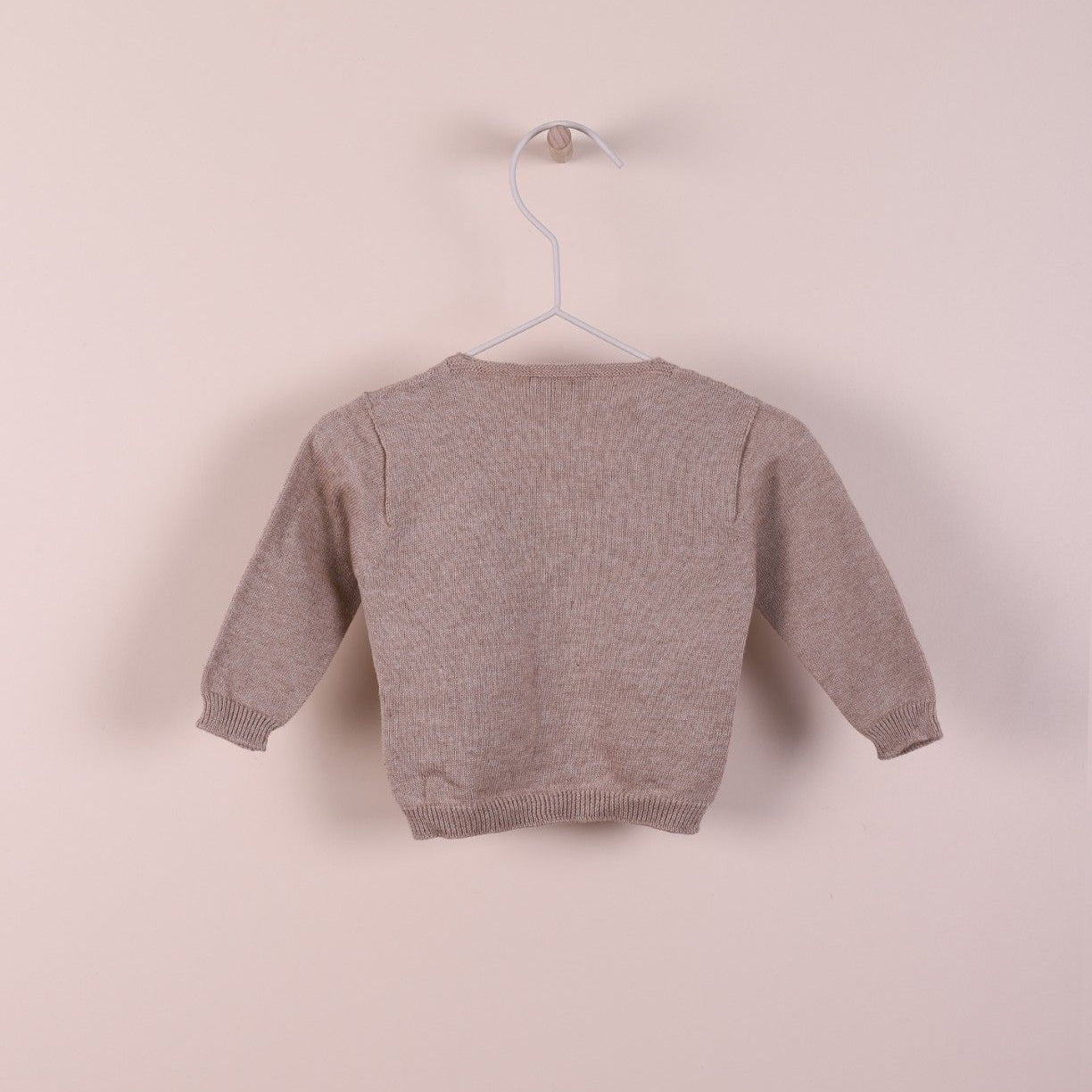 Cardigan in filo a V cammello - Be Brave Boutique