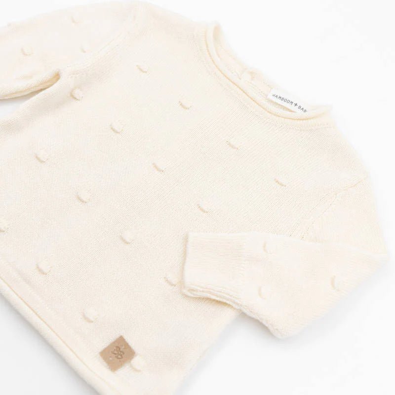 Maglia apertura dietro mini pom-pom - BIANCO 31 - Be Brave Boutique