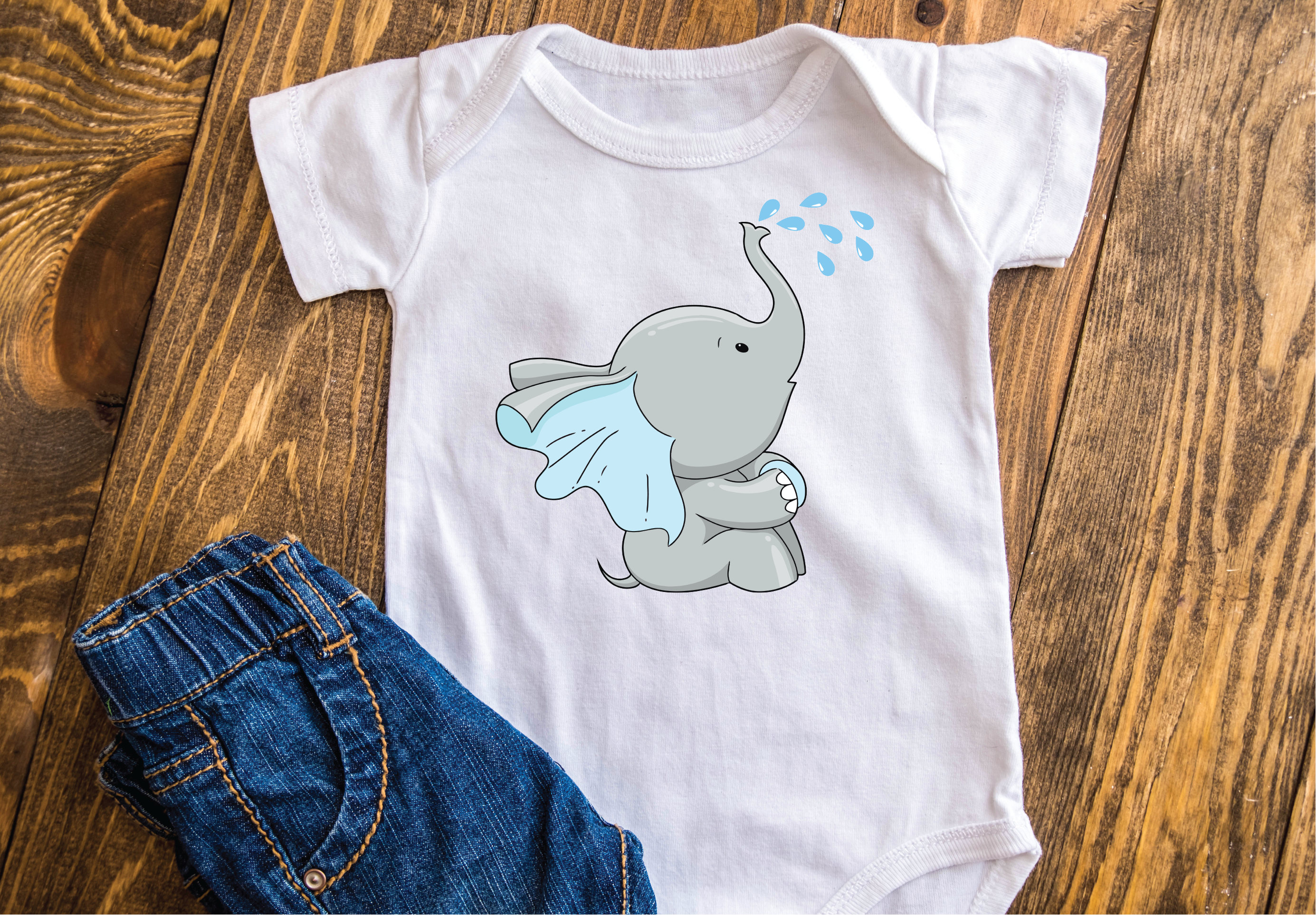 Body in 100% cotone "Elefantino" personalizzabile - Be Brave Boutique