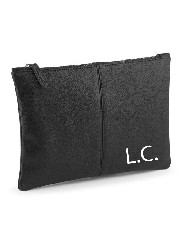 Beauty case piatto in simil pelle completamente foderate personalizzabile - Be Brave Boutique