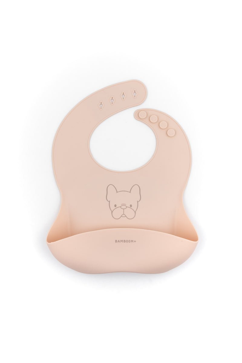 BAMBOOM Bib in silicone - Rosa - Be Brave Boutique