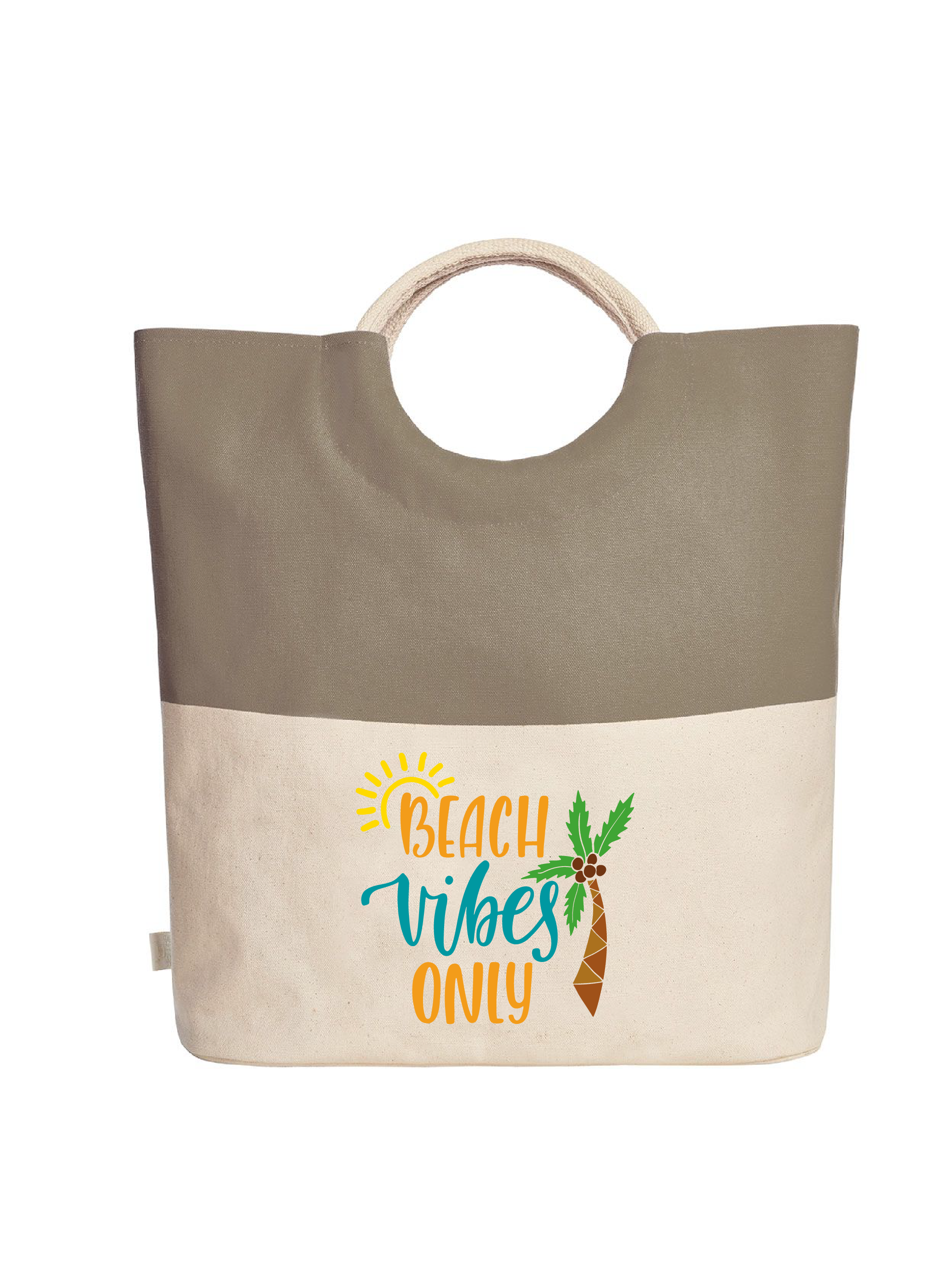 Borsa mare in cotone con manici arrotondati - Be Brave Boutique