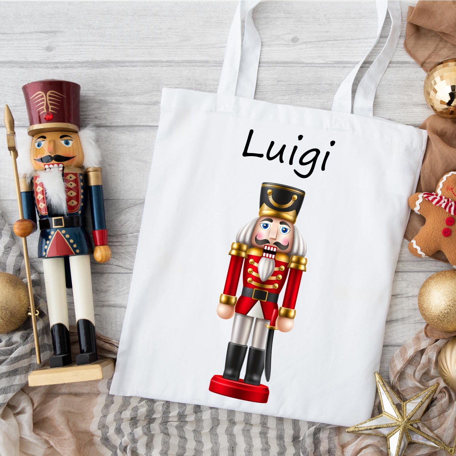 Borsa regalo  di Natale Personalizzata schiaccianoci - Be Brave Boutique