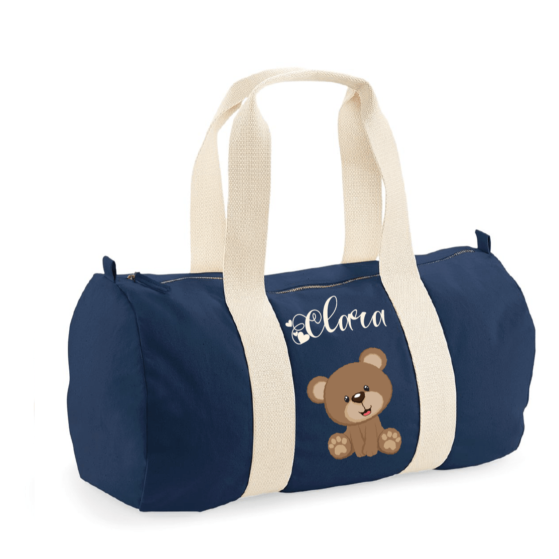 Borsone in cotone canvas personalizzato Orsetto - Be Brave Boutique