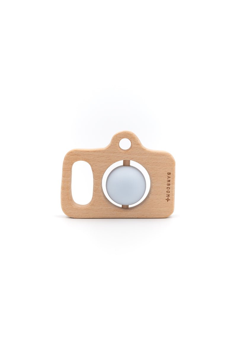 BAMBOOM Fotocamera in Legno e Silicone - Azzurro - Be Brave Boutique