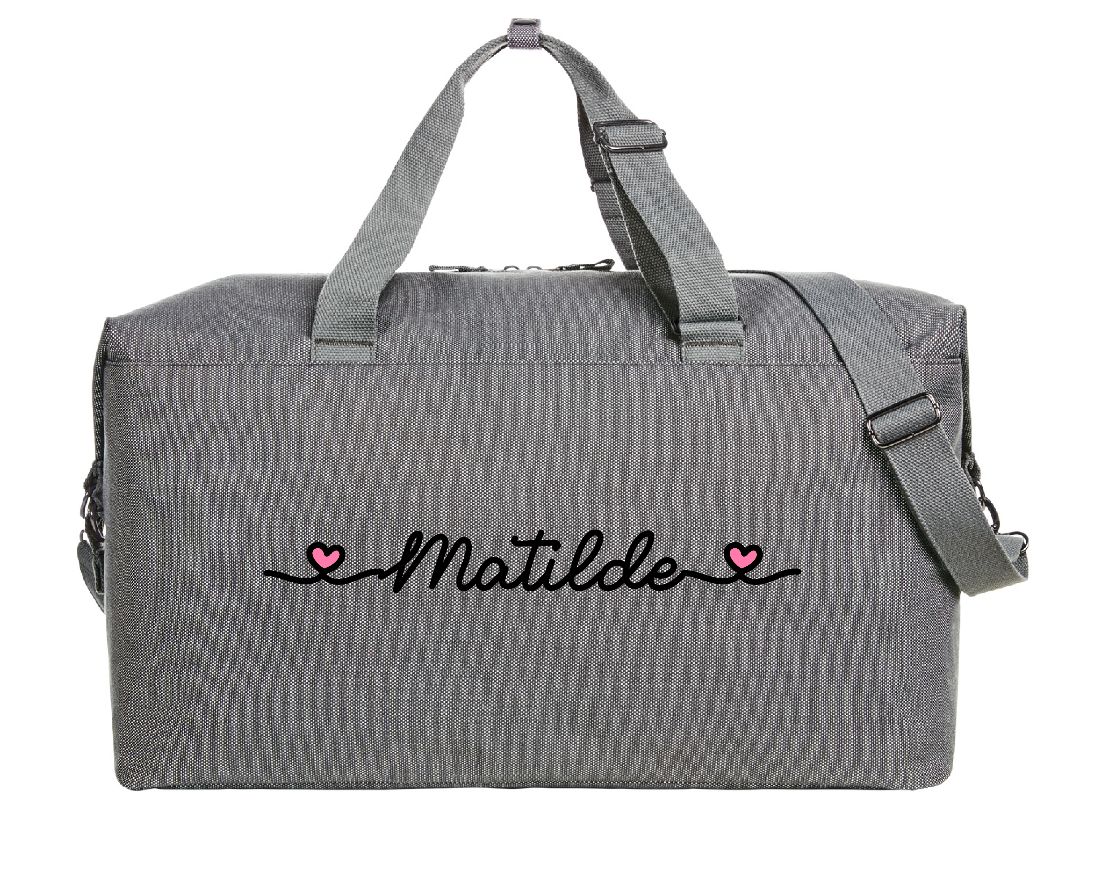 Borsone Mommy personalizzato con nome Nero/rosa - Be Brave Boutique