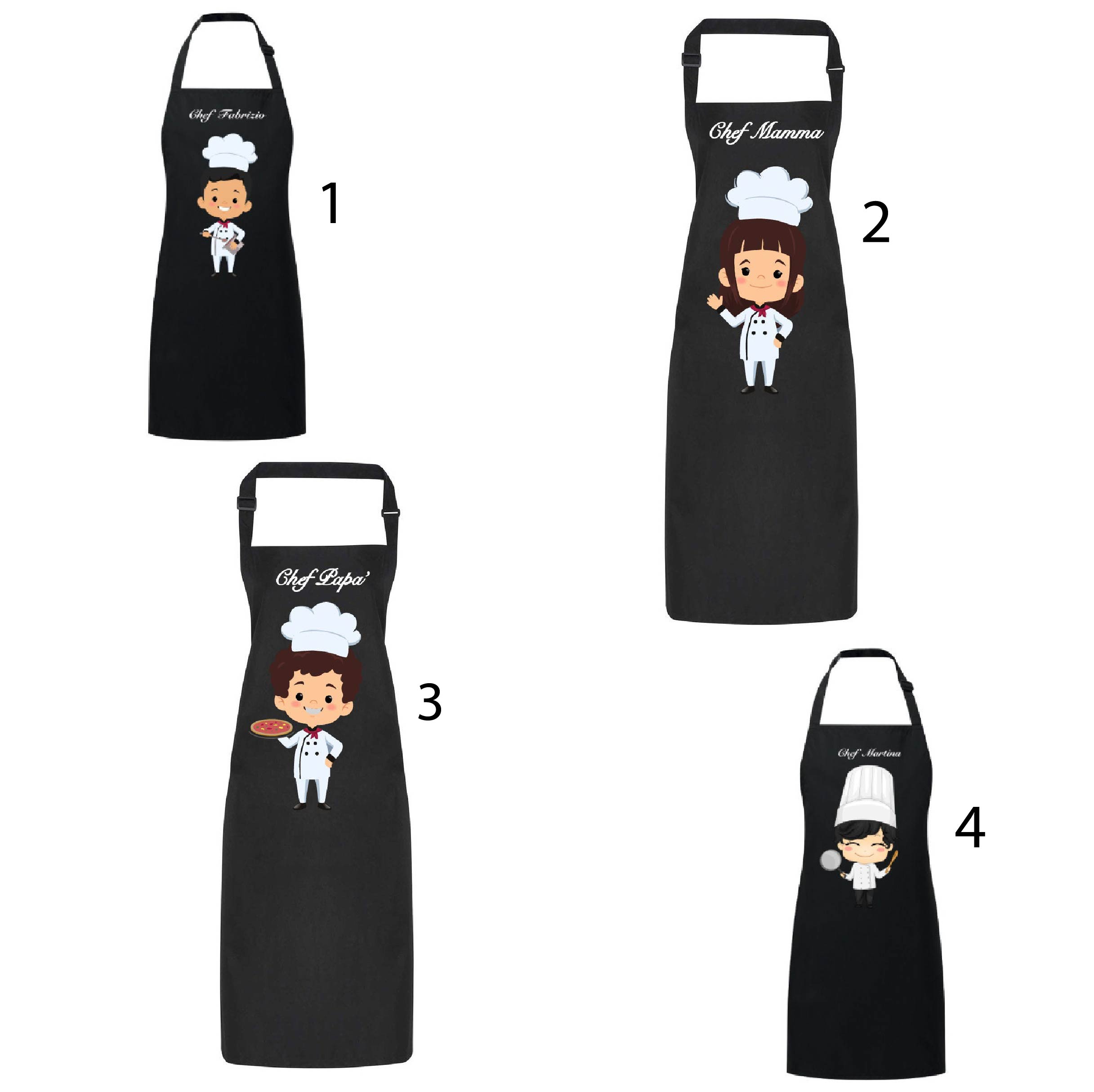 Grembiule Chef bambini/adulti  personalizzato con nome - Be Brave Boutique