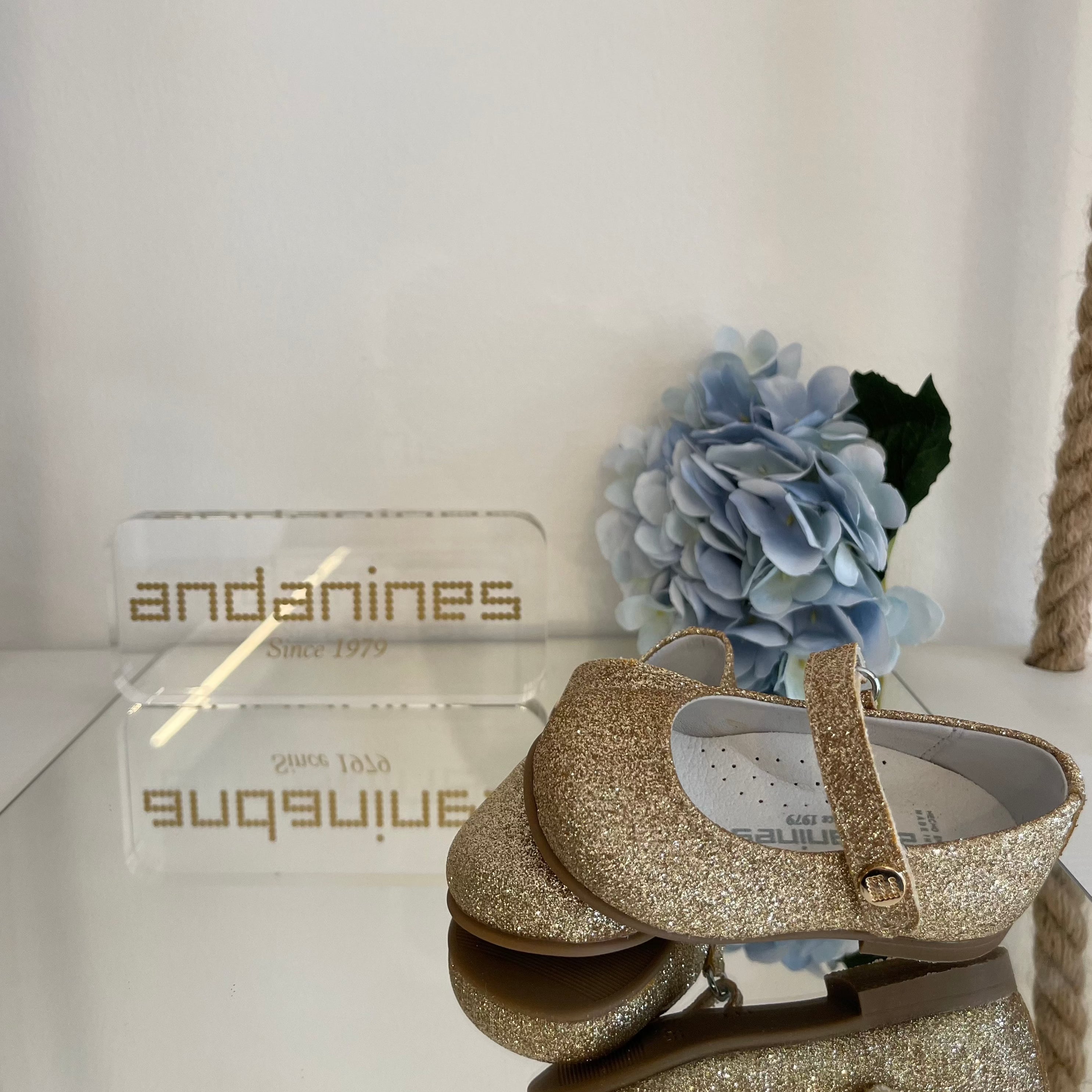 ANDANINES Ballerina Oro glitter - Be Brave Boutique