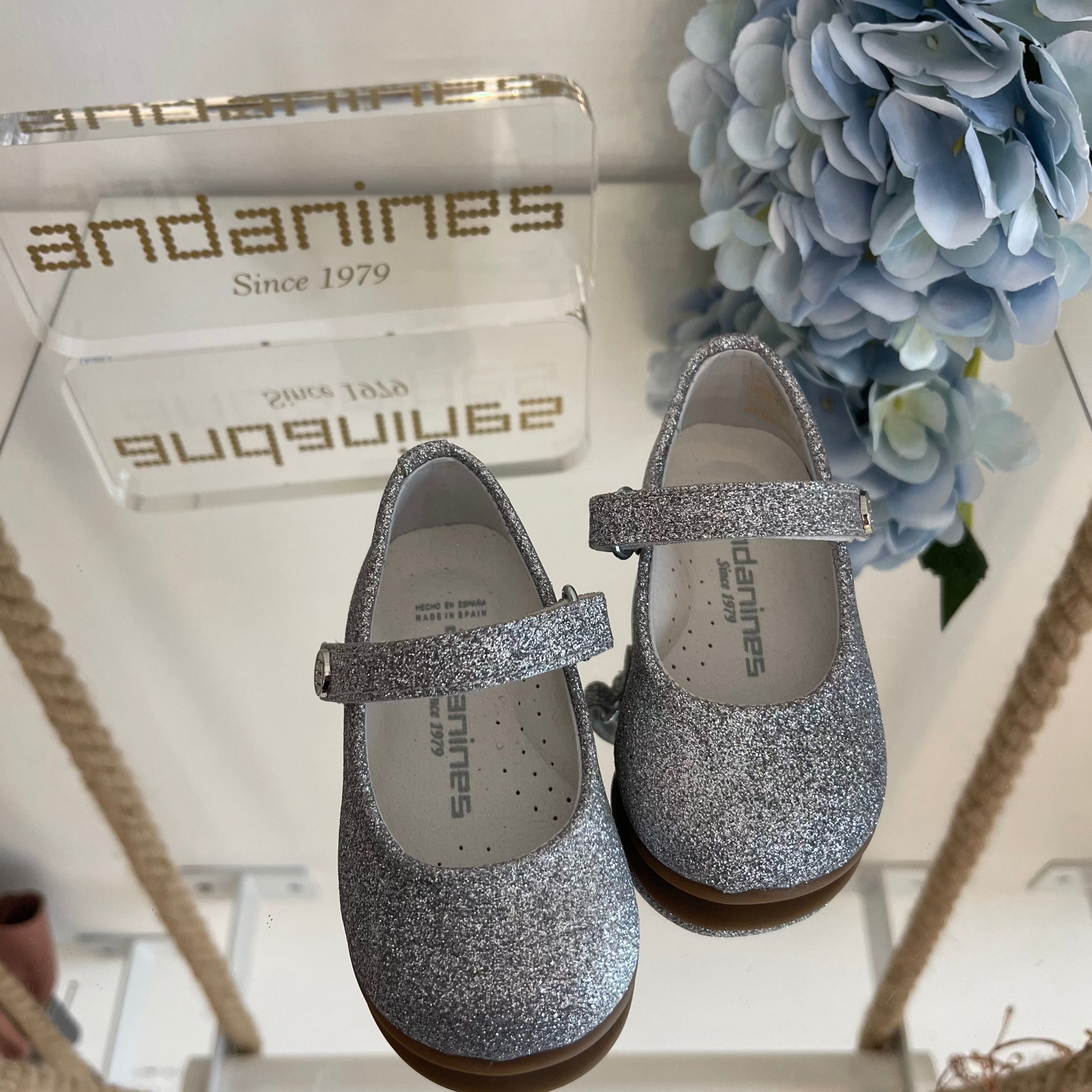 ANDANINES Ballerina Argento glitter - Be Brave Boutique