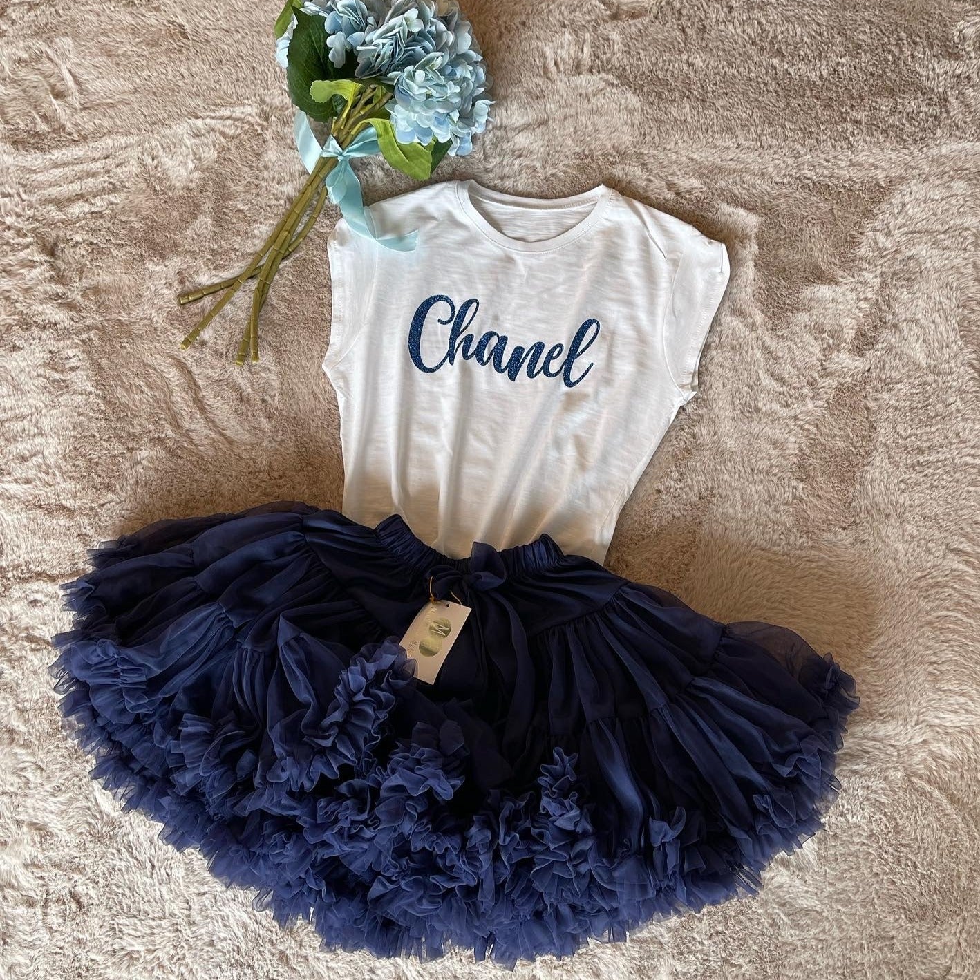 Gonna Ampia in Tulle  Navy - Be Brave Boutique