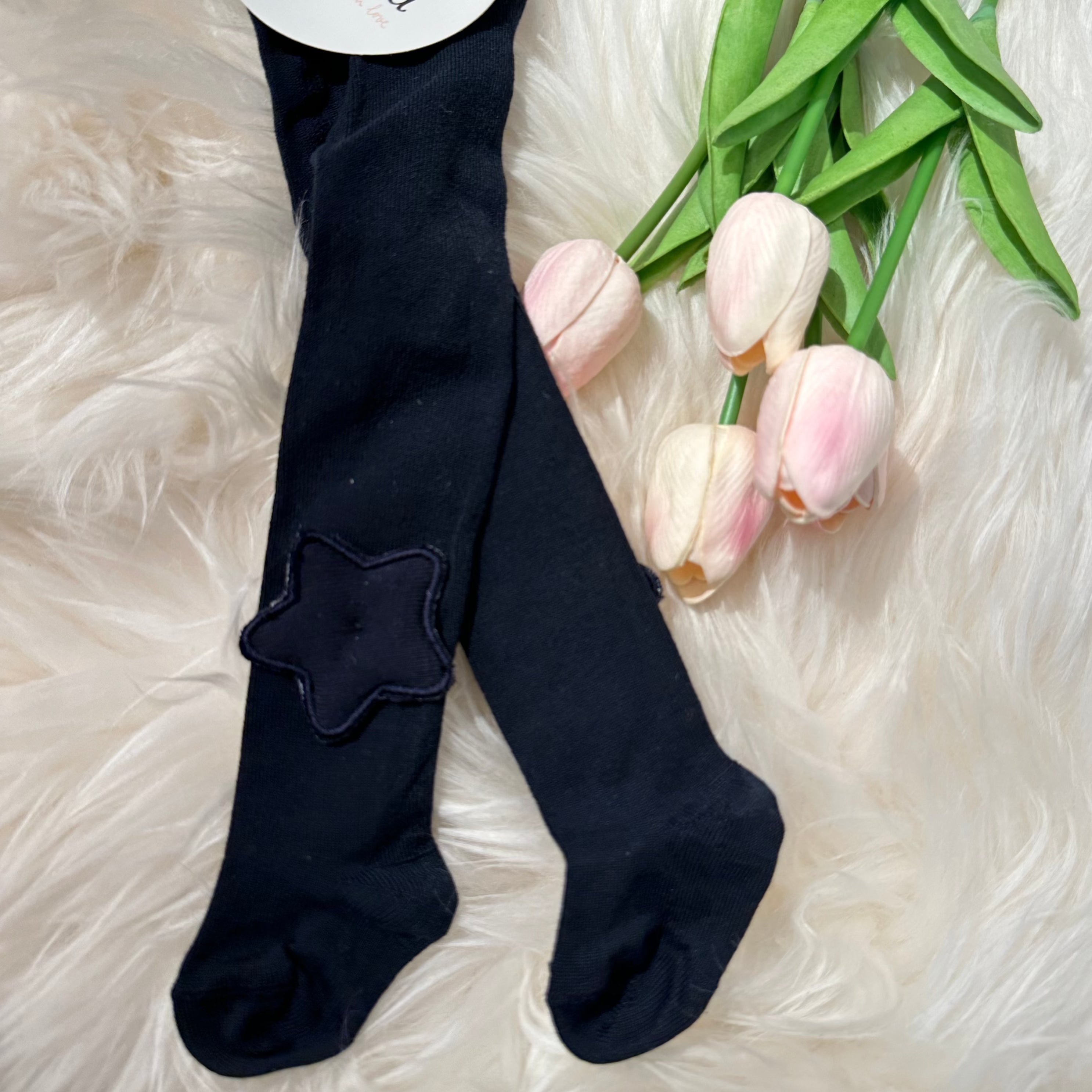 Calzamaglia bimba Blu con Stellina  Meia Pata - Be Brave Boutique