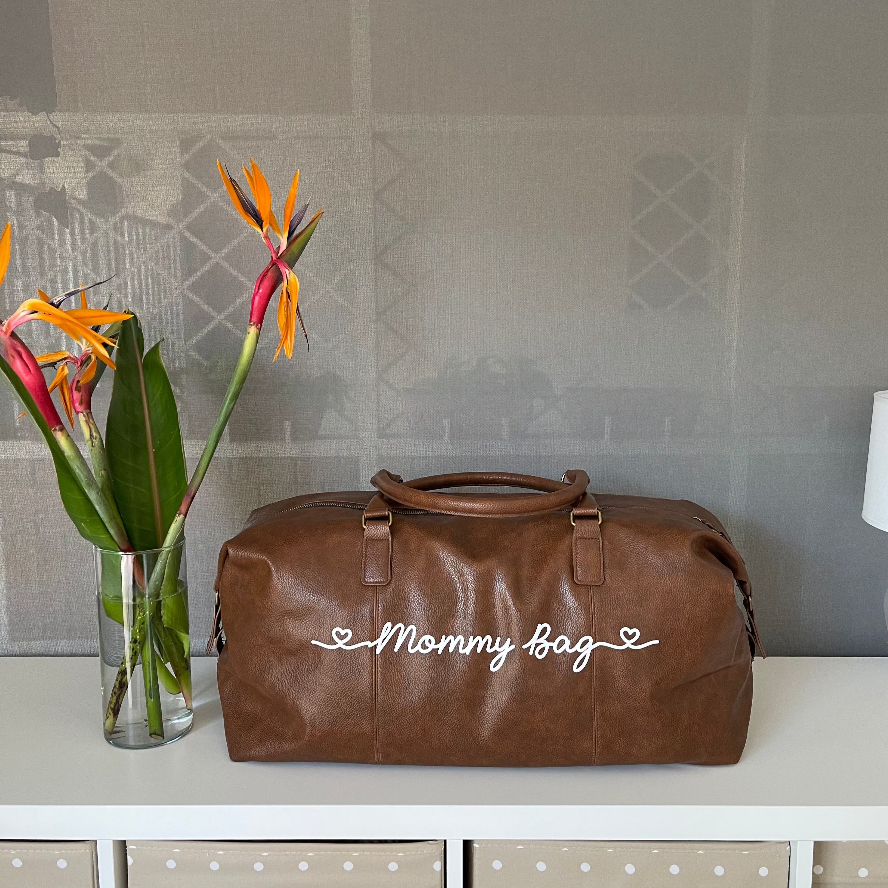 Borsone da viaggio  in 100% pelle sintetica, classico ed elegante tasche e zip - Be Brave Boutique