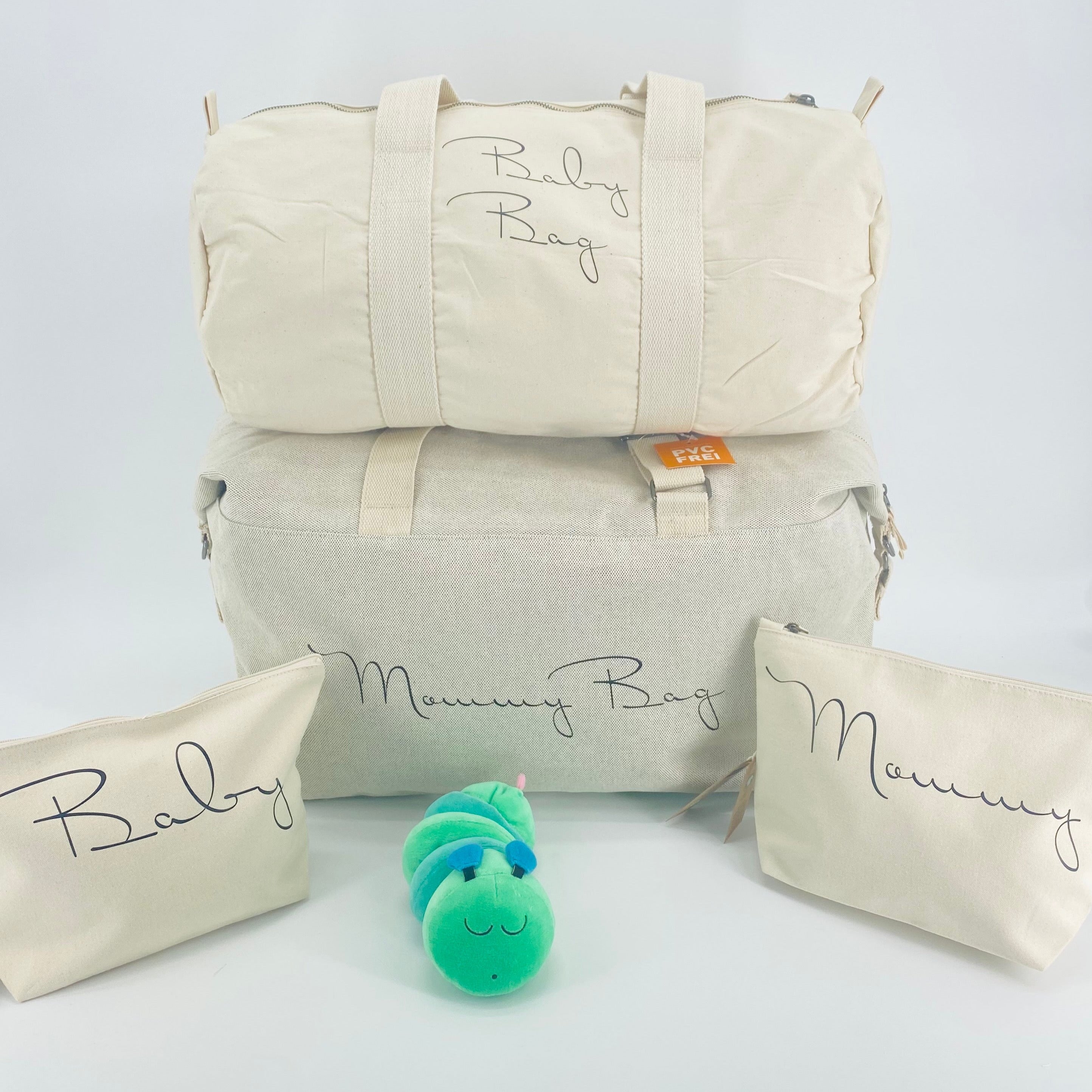 Borsone mamma, 1 borsone baby  e 2 pochette - Be Brave Boutique