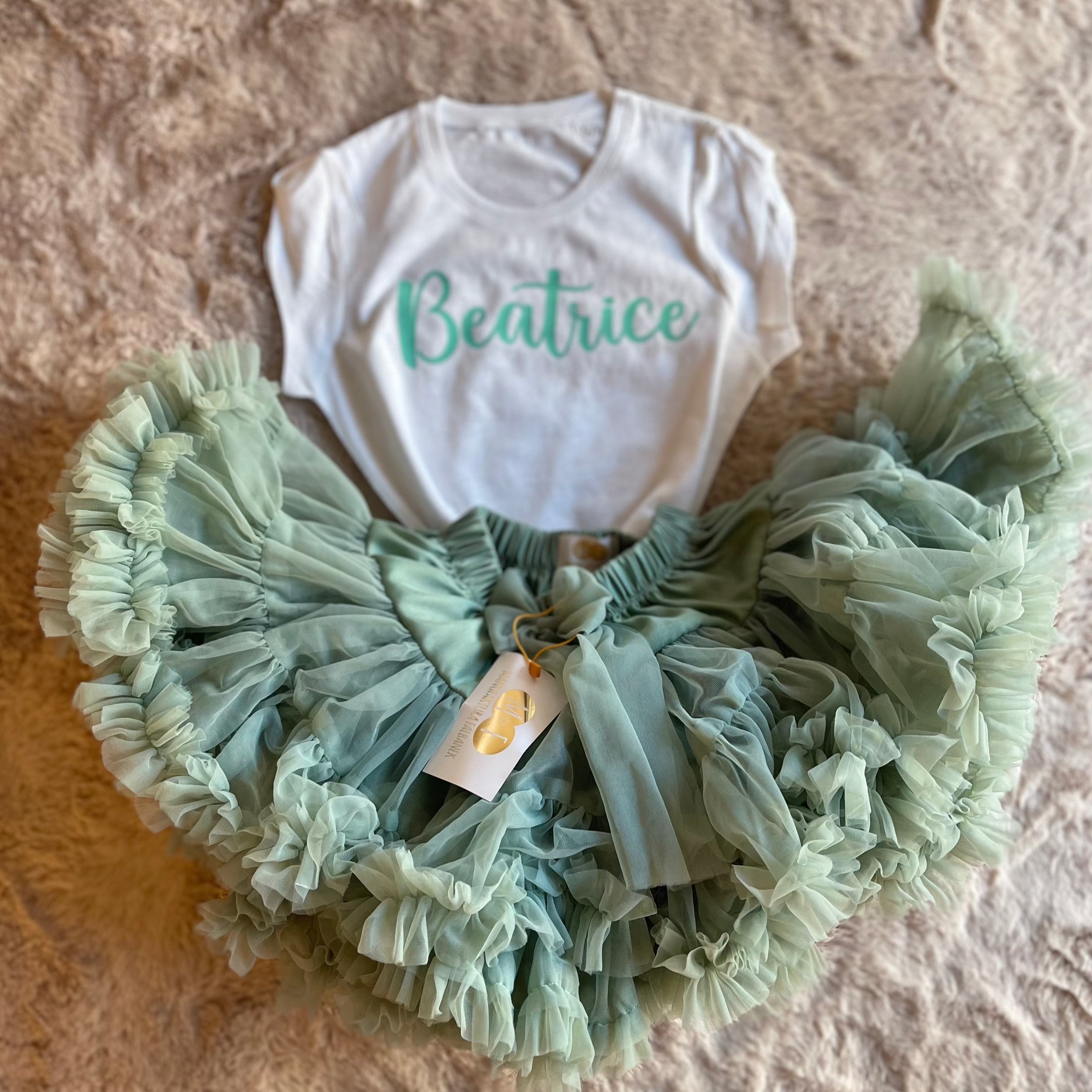 T-shirt bambina personalizzabile con nome e numero compleanno - Be Brave Boutique