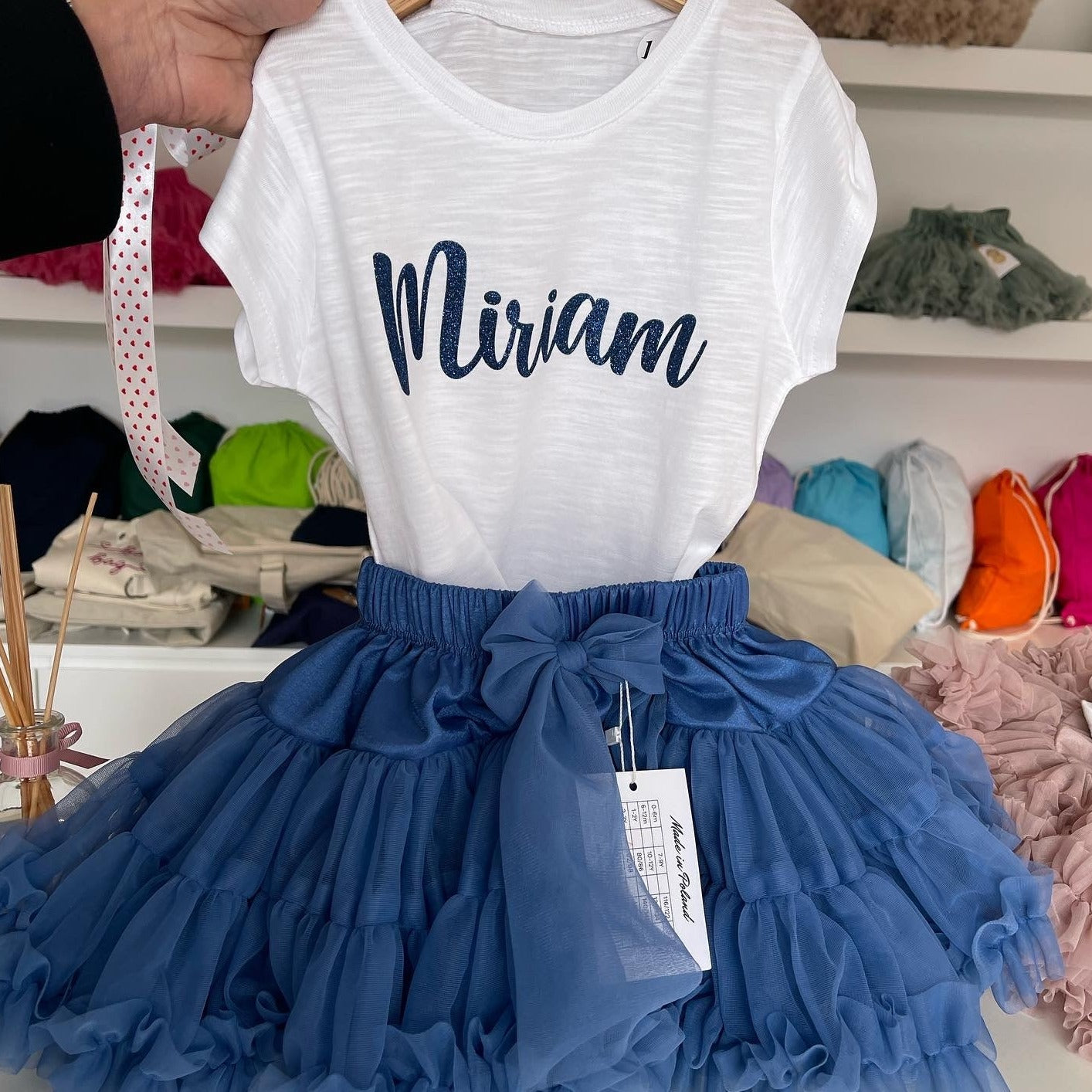 T-shirt bambina personalizzabile con nome e numero compleanno - Be Brave Boutique