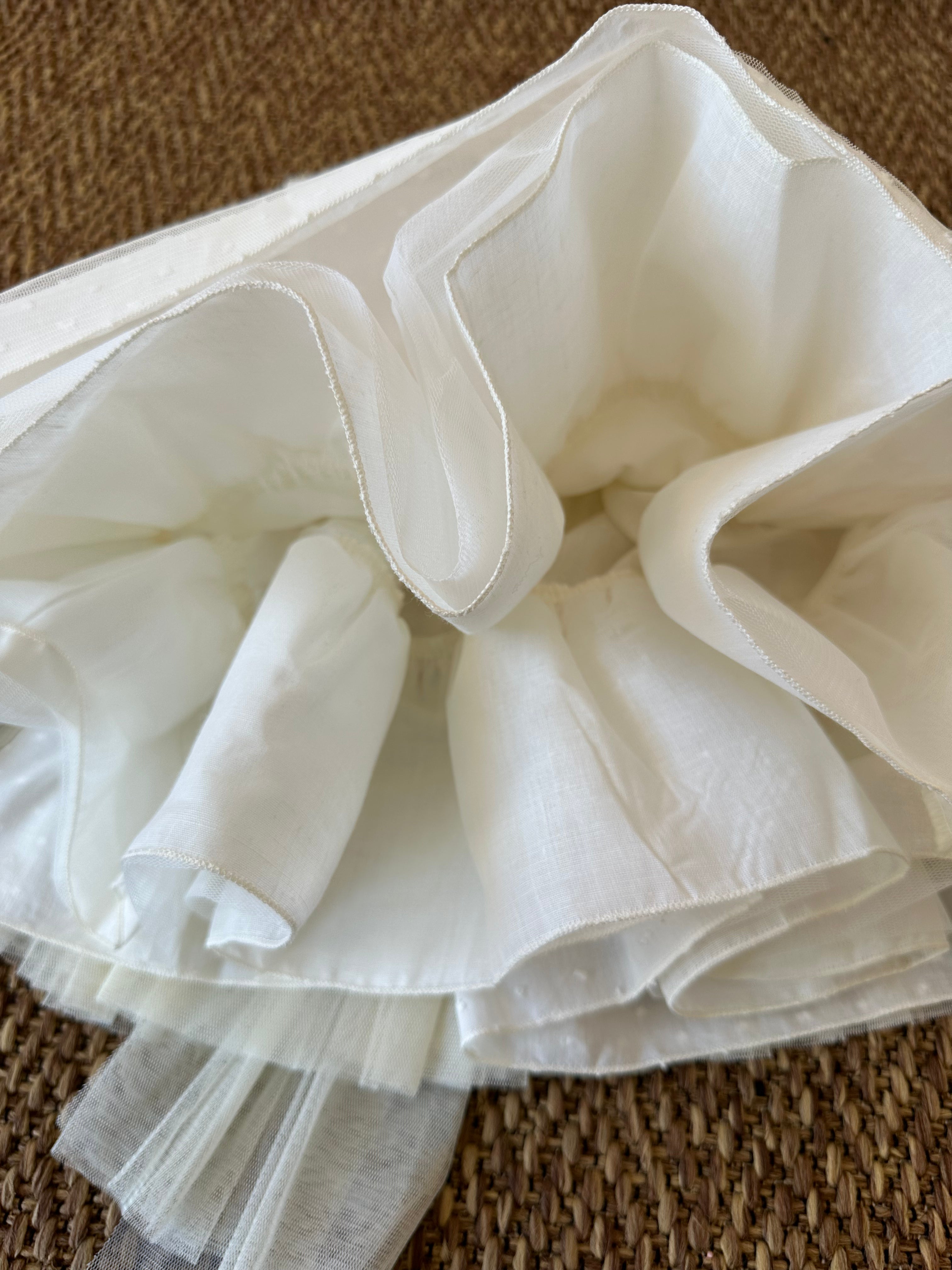 Abitino da cerimonia Bianco e Fiori Rosa da 2 a 6 anni - Be Brave Boutique