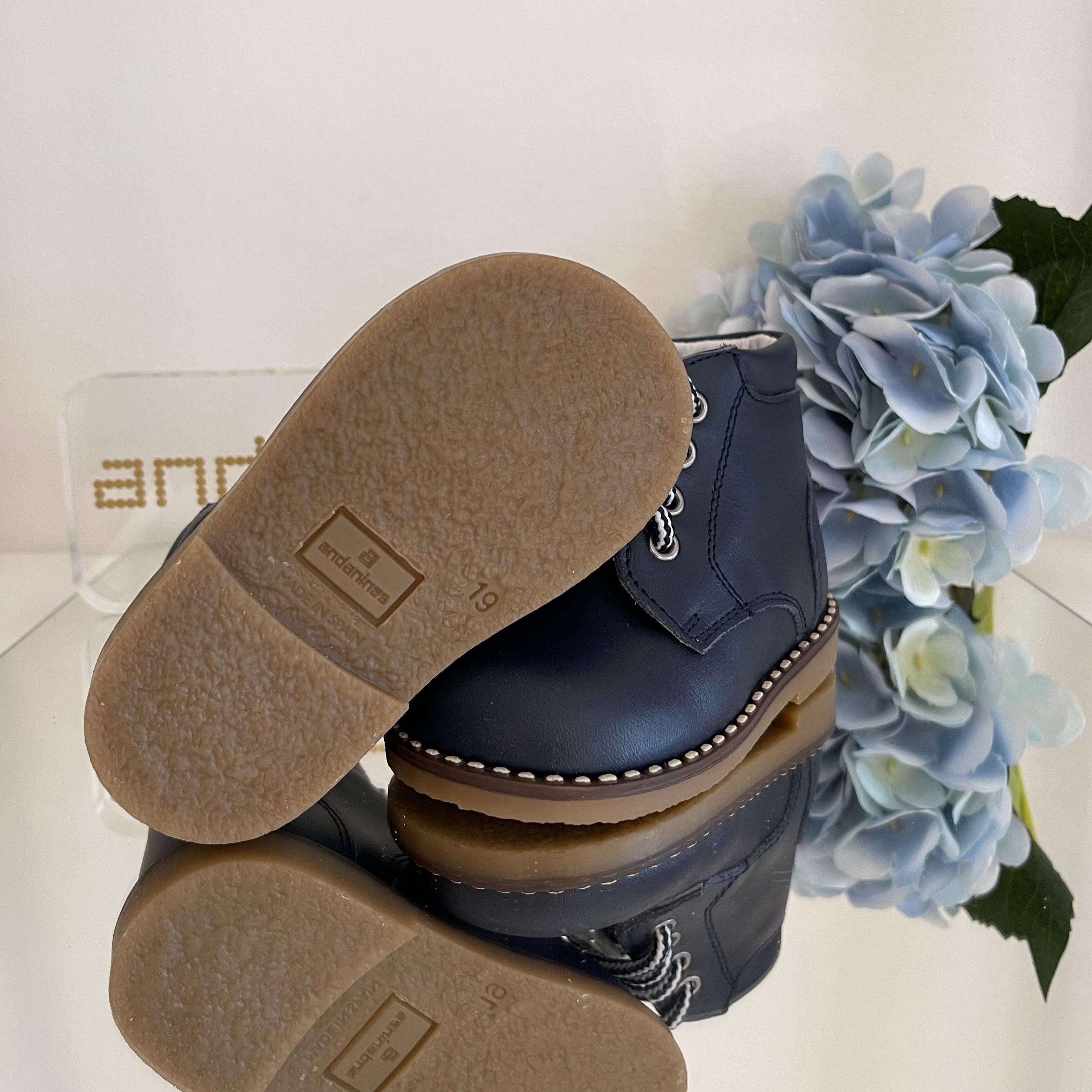 ANDANINES Stivaletto in pelle  morbida bimbo Blu - Be Brave Boutique