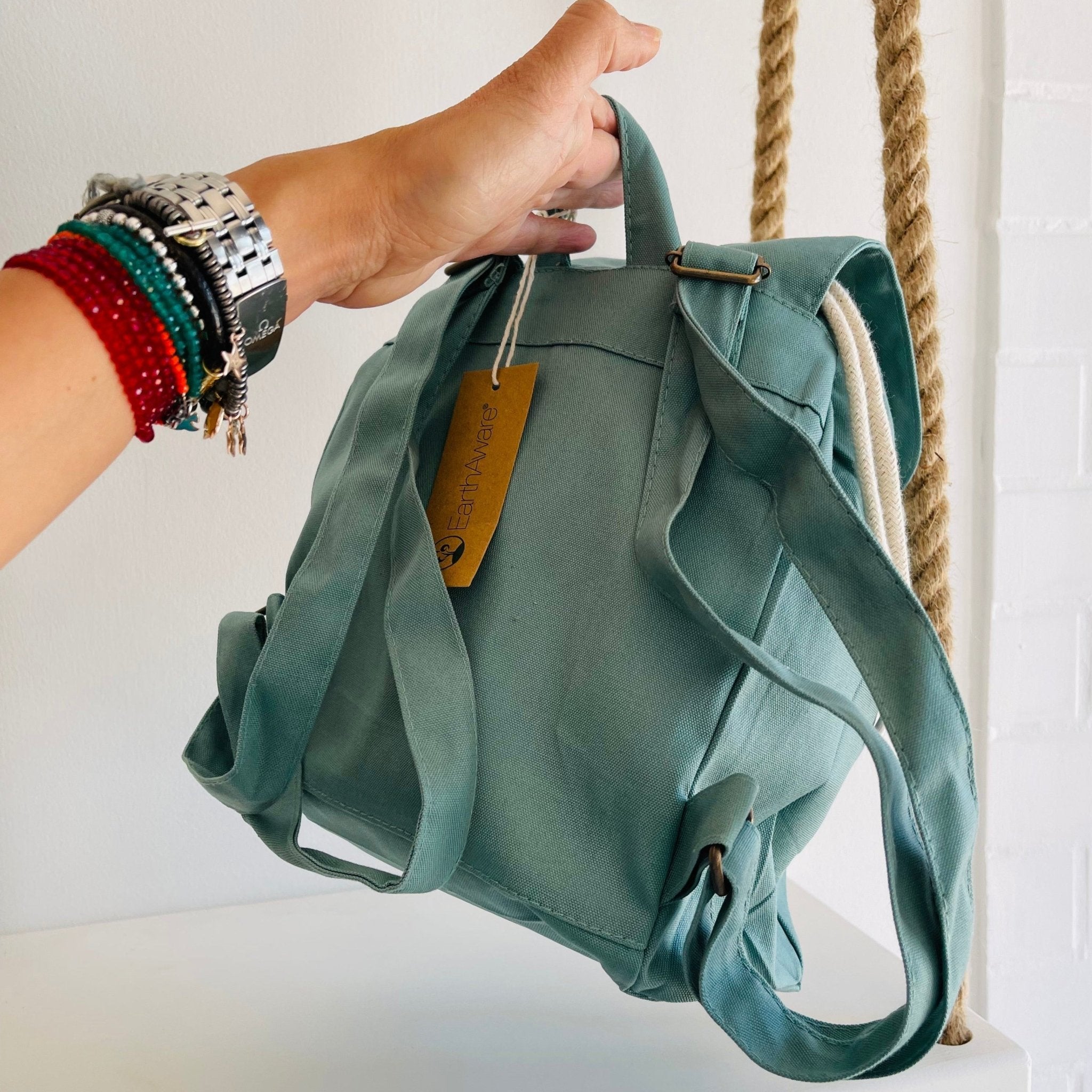 Mini Zaino in cotone e Sacca personalizzabile Mongolfiera - Be Brave Boutique