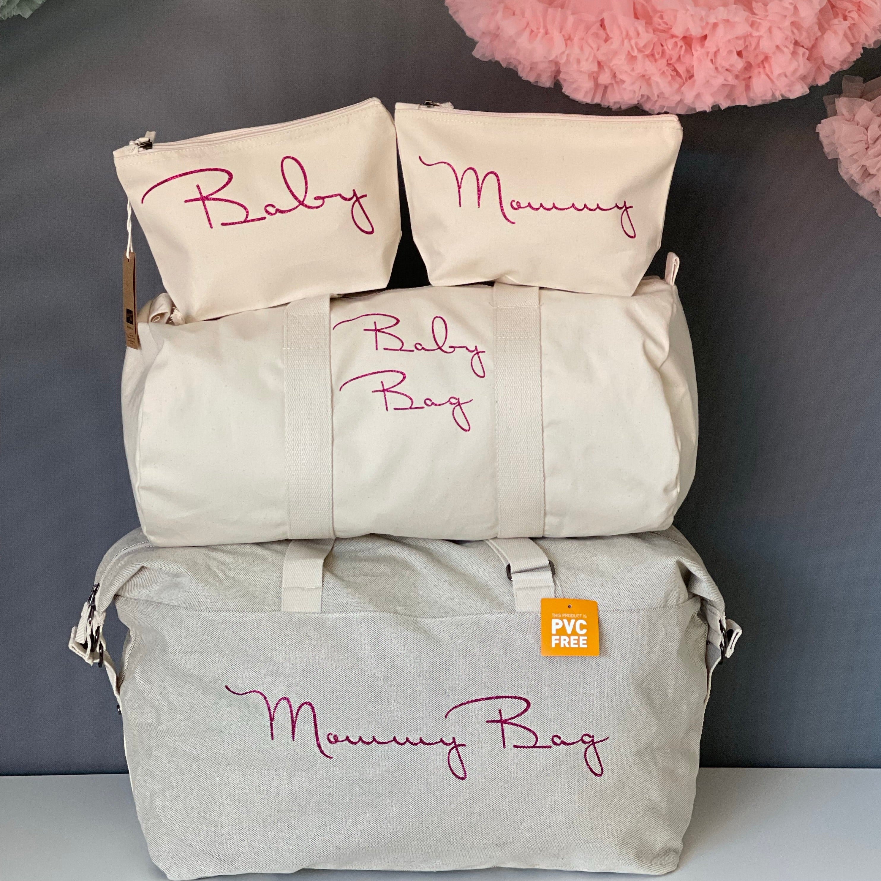 Borsone mamma, 1 borsone baby  e 2 pochette - Be Brave Boutique