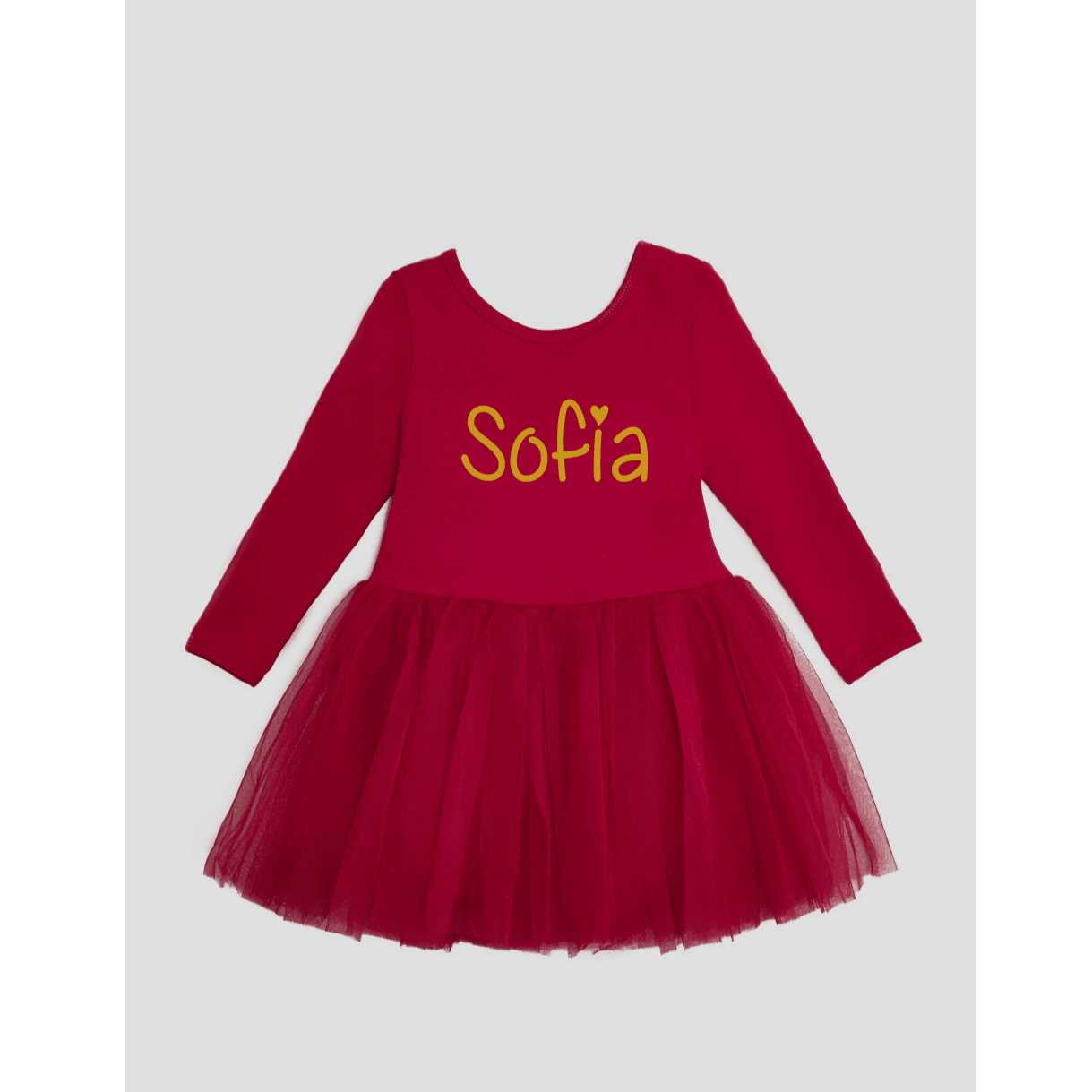 Tutù abitino in tulle Red Personalizzabile con Nome - Be Brave Boutique