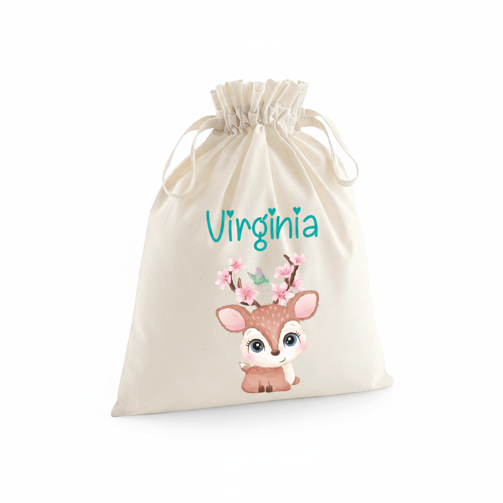 Sacchetti primi cambi personalizzabili cerbiatto - Be Brave Boutique