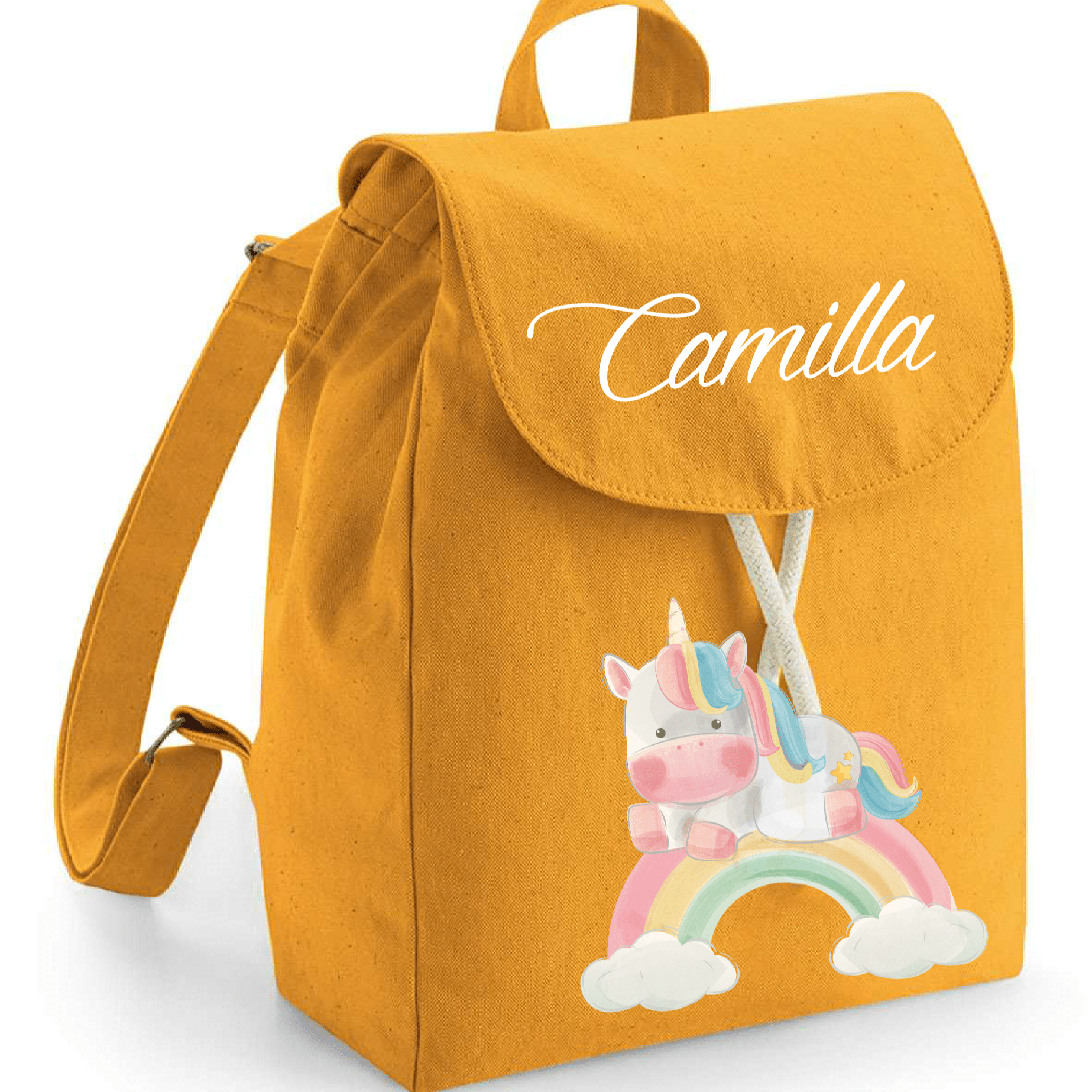 Mini Zaino in cotone Unicorno arcobaleno - Be Brave Boutique